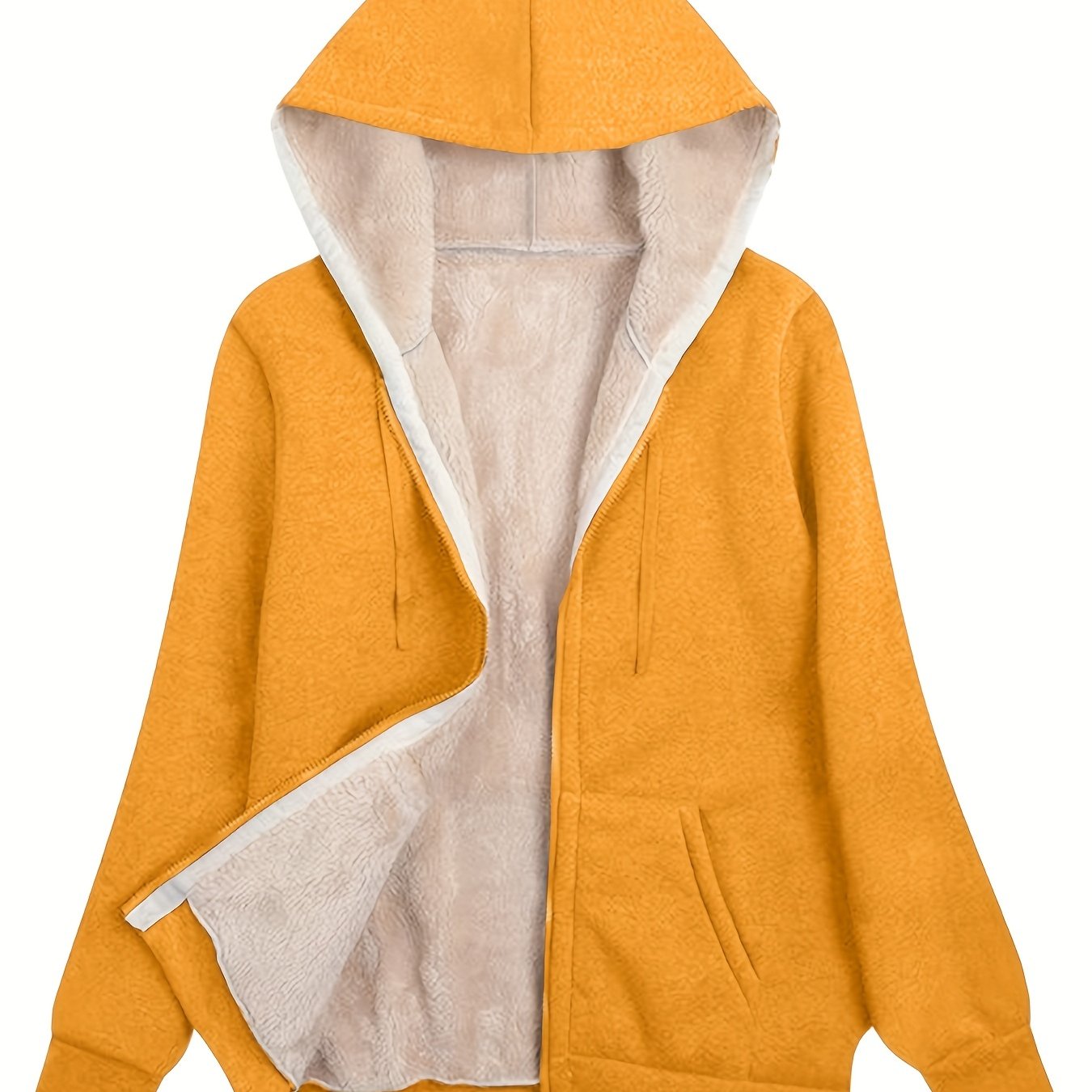  Womens Fuzzy Fleece Jacket Plus Size 1/4 Zip Up Sherpa  Pullover Long Sleeve Outwear Tie Dye Yellow M