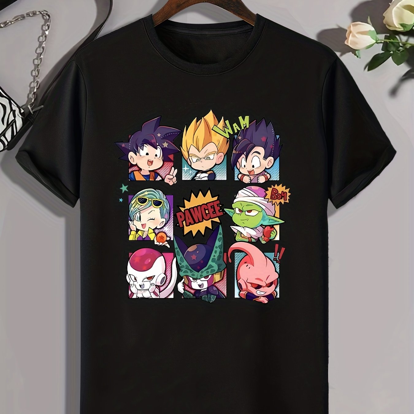 Mens Casual Crew Neck Short Sleeves Anime Character Print T Shirt For  Summer - Men's Clothing - Temu Belgium