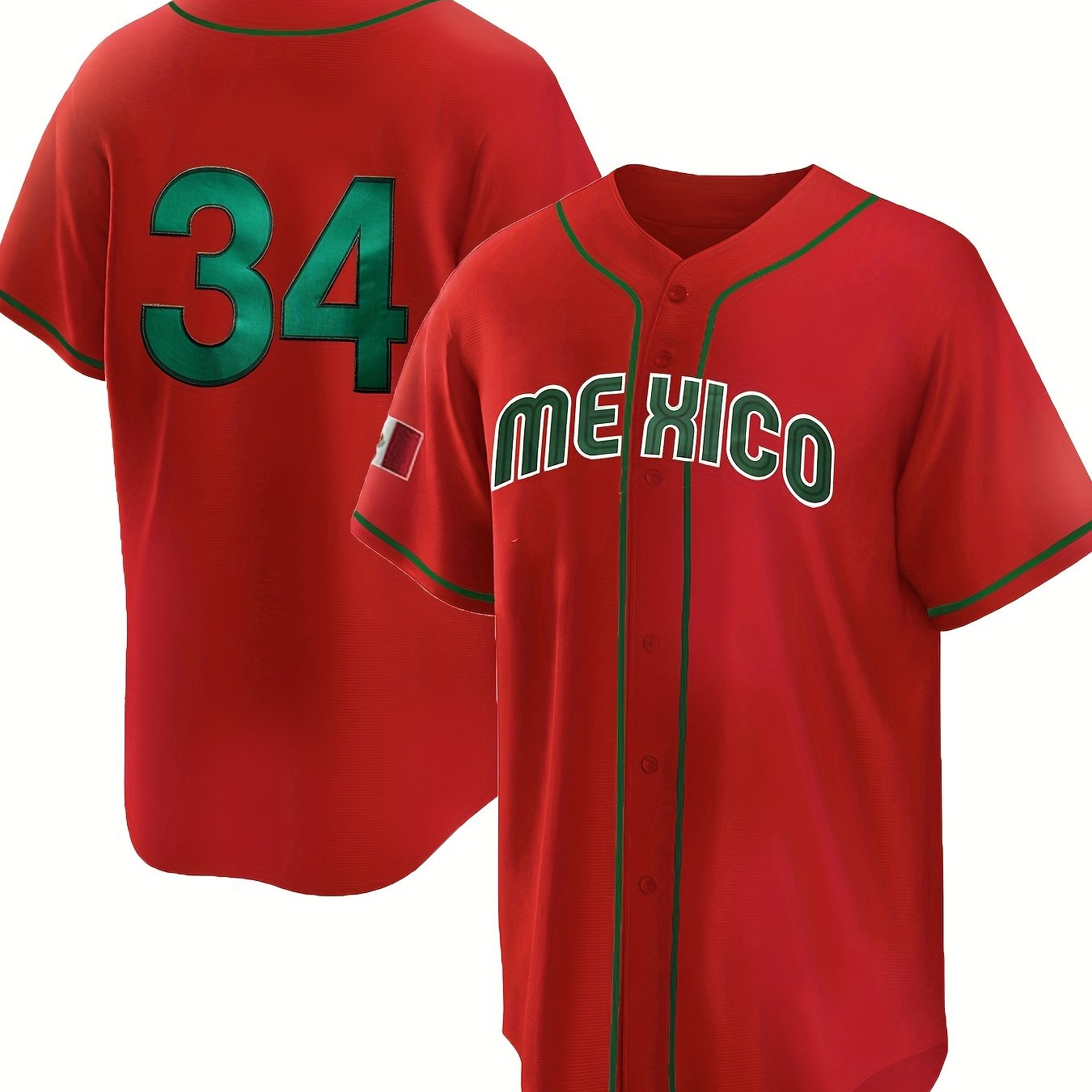  EXIGENT Mexico Mexican Baseball Retro 90's Baseball Jersey  Christmas Summer (as1, Alpha, m, Regular, Regular, White, Medium) : Sports  & Outdoors