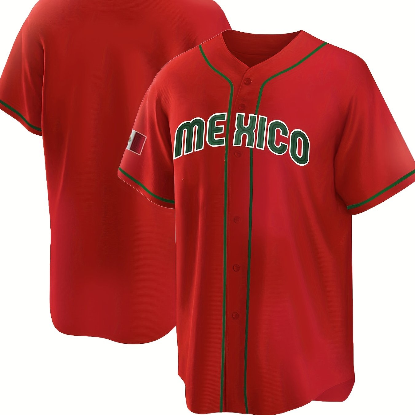 Men's #1 Baseball Jersey, Casual Short Sleeve Button Up Embroidery Classics  Salute Olive Green Sports Uniforms - Temu