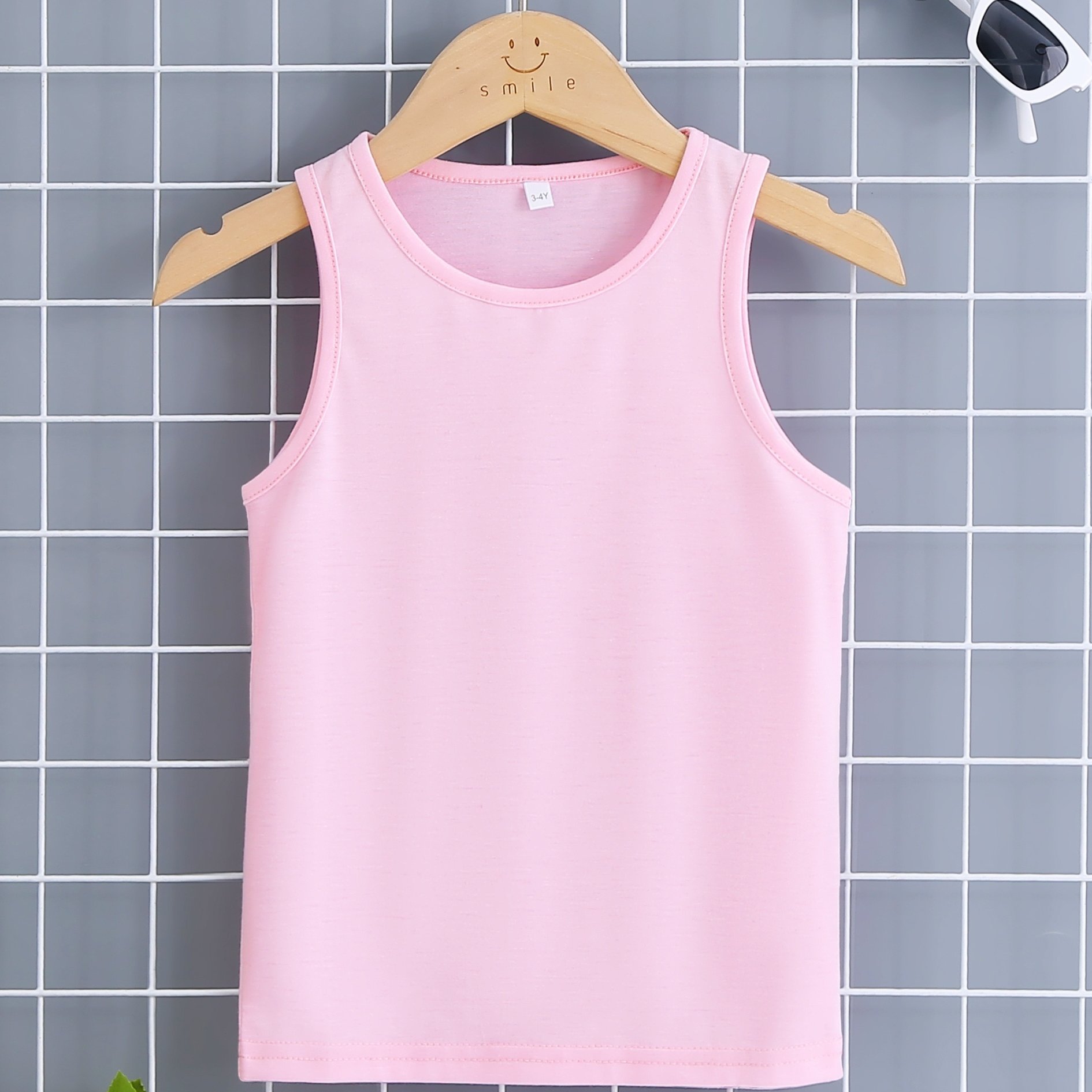 Girls Cotton Camisole Solid Color Comfy Top Wearing - Temu