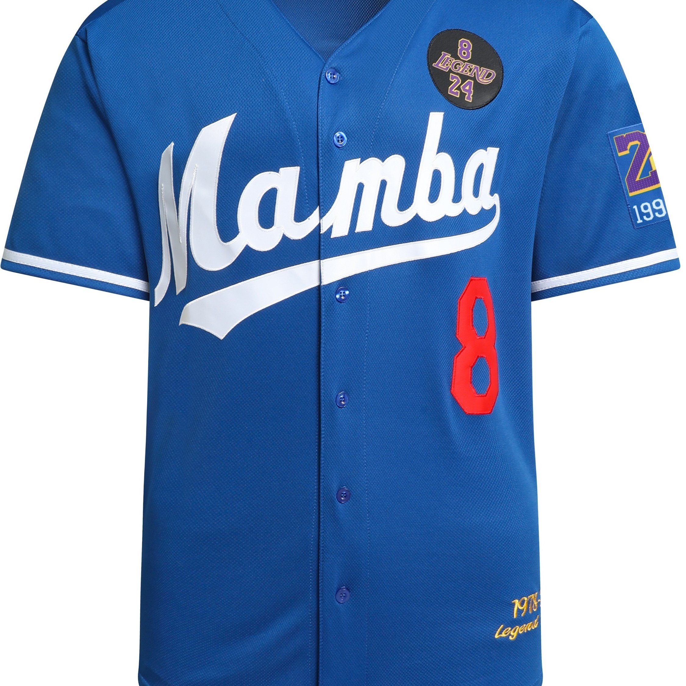 Black Mamba Baseball Jerseys Legend 8 24 Mamba Jersey Outdoor Sportswear