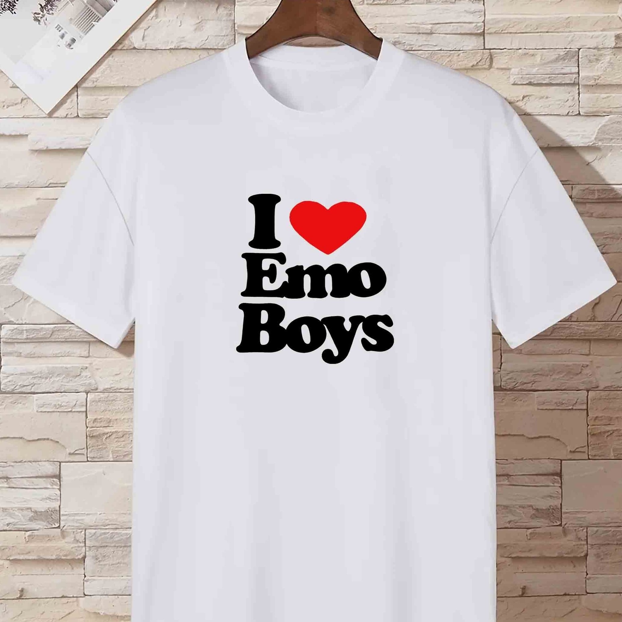 I Love Emo Boys T-Shirt , I Heart Emo Boys Shirt All Sizes Emo