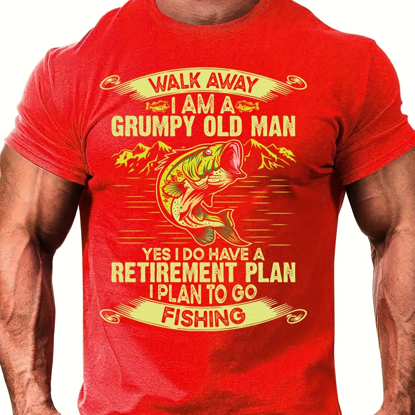 TEMU Fashionable Casual Streetwear -inspired Men's T-shirt