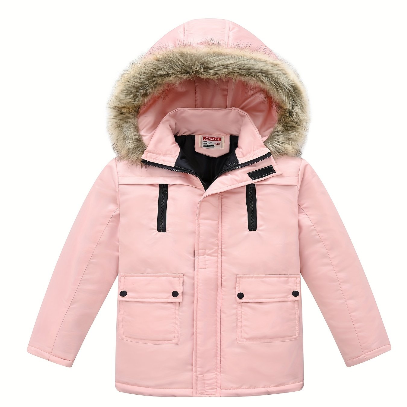 skpabo Toddler Boys Girls Hooded Fleece Jacket Half Zipper Coat