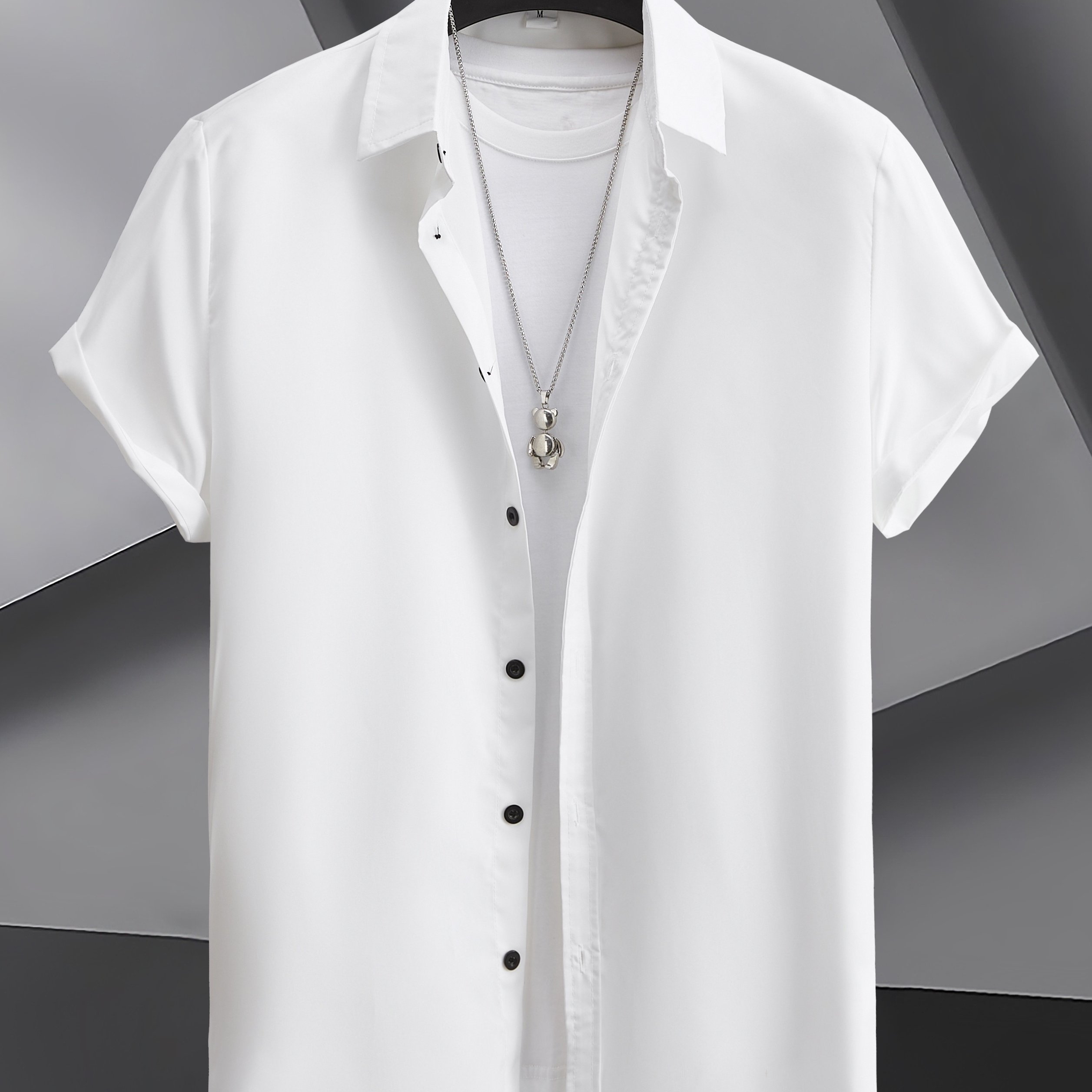 mens solid casual shirt