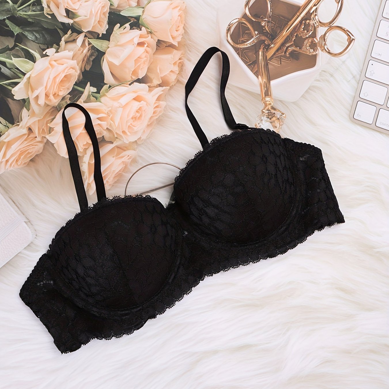 Contrasterende kanten push up bh sexy comfortabele intieme - Temu