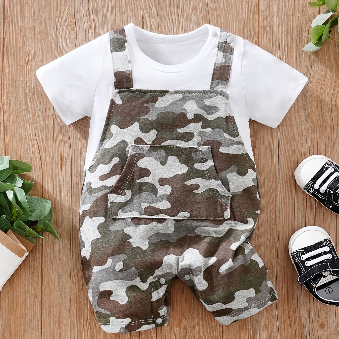 Camo romper cheap baby