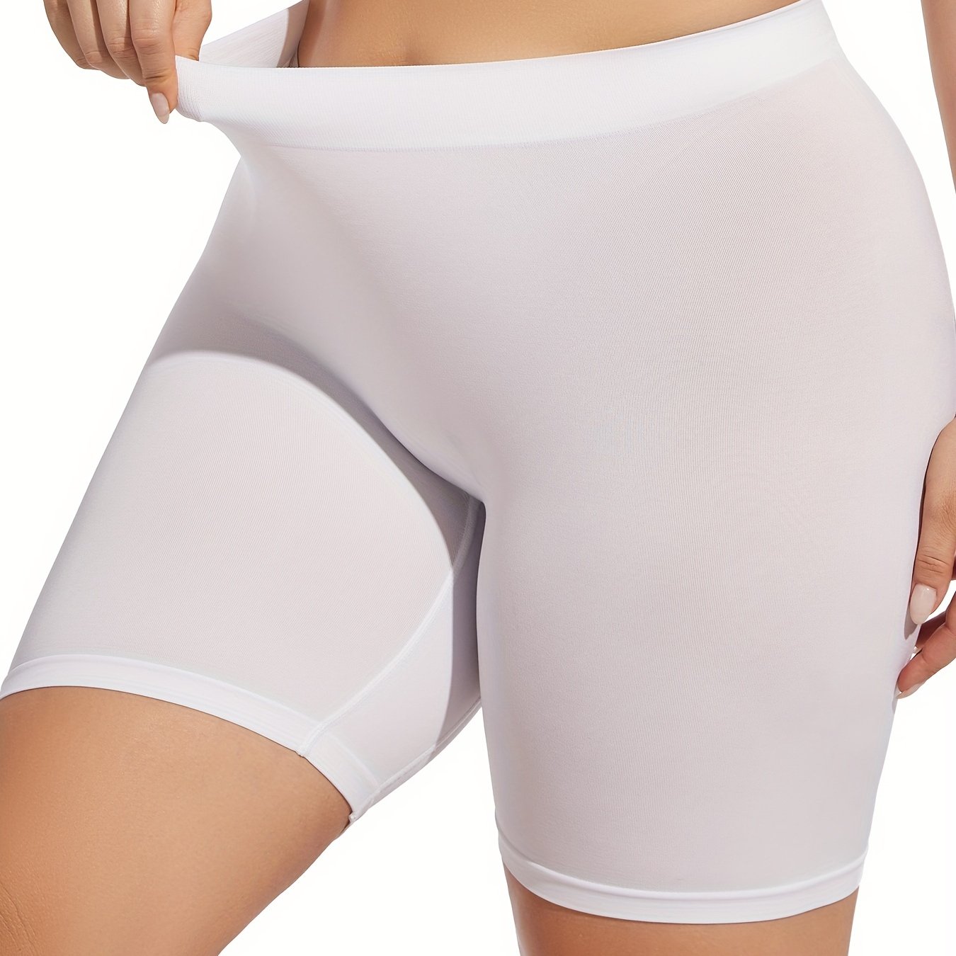 Plus Size Basic Underwear Women's Plus Seamless Solid High - Temu