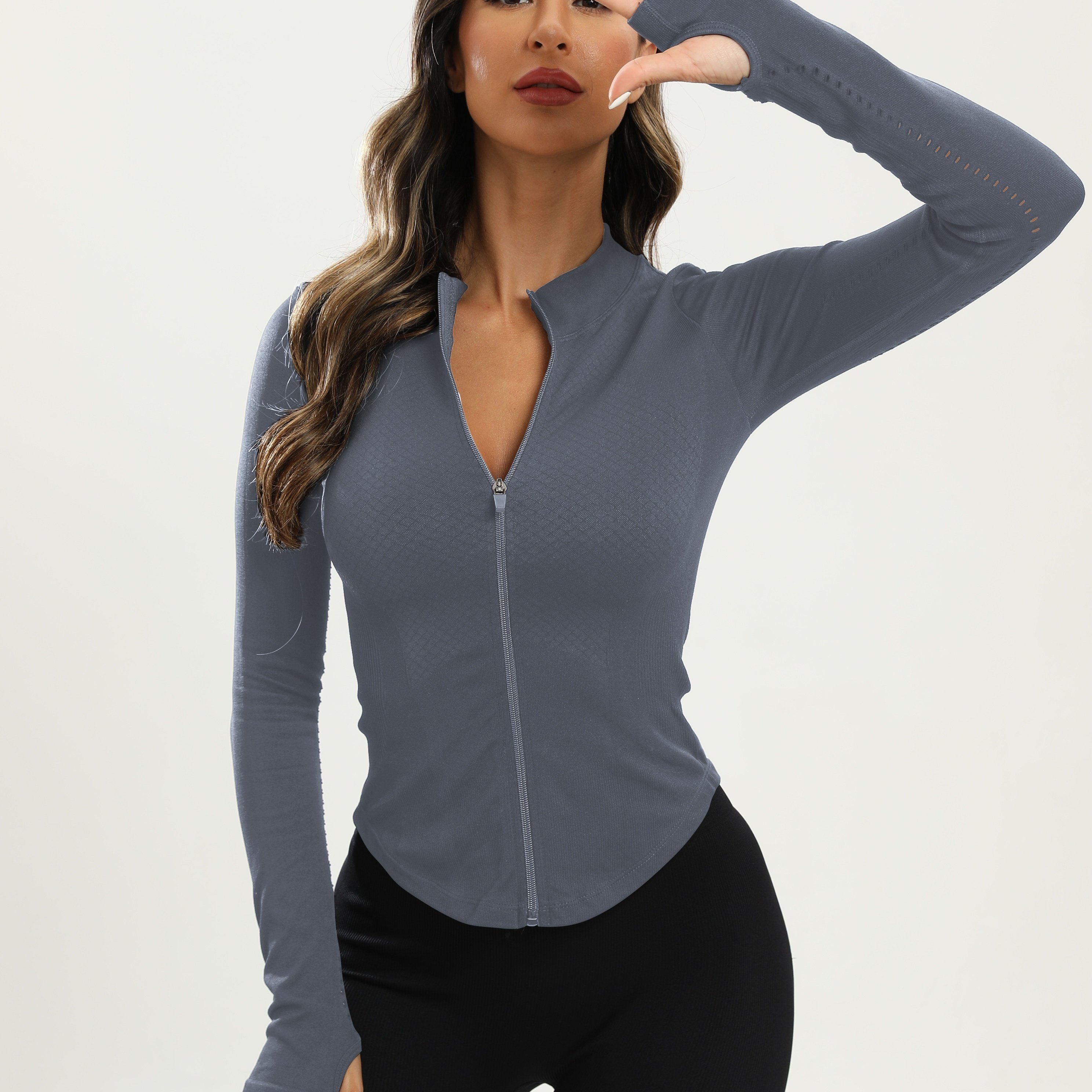 Tuff Veda Yoga Jackets on SALE 😍Funnel neck, long sleeves with thumbh