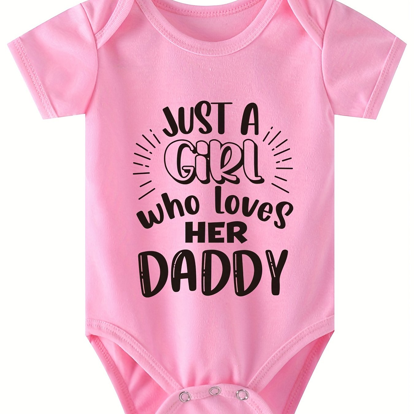 Baby Girls and Boys Cute I Hooked Daddy's Heart Short Sleeve Onesie Clothes, Christmas Gifts,Temu