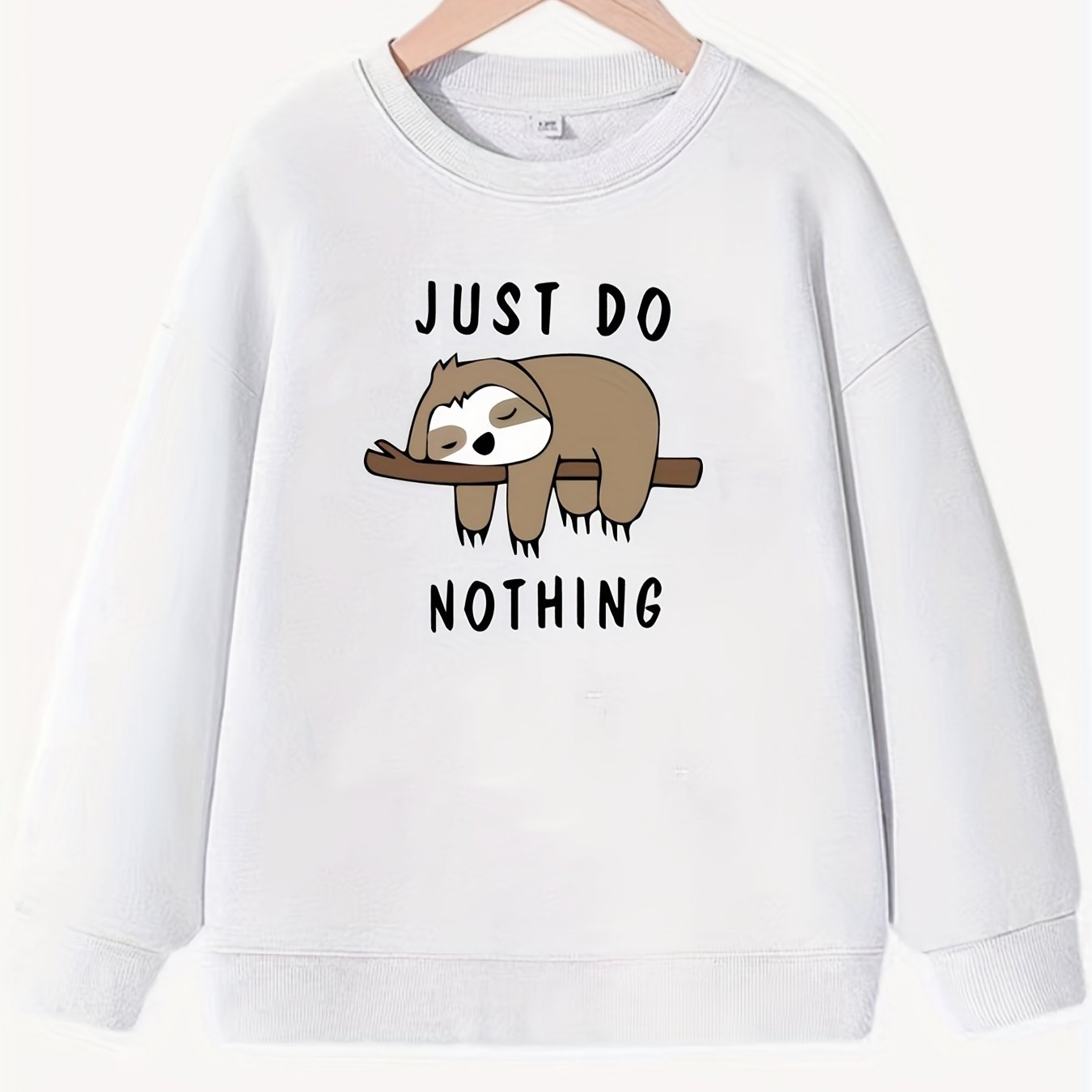 Girls 4-20 33 Degrees Long Sleeve Crewneck Sloths on Presents