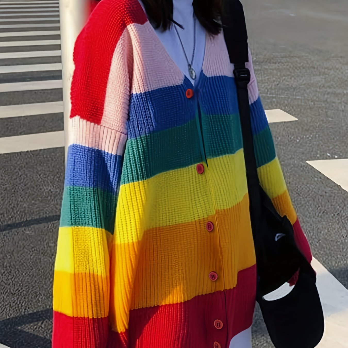 Boring shop rainbow sweater