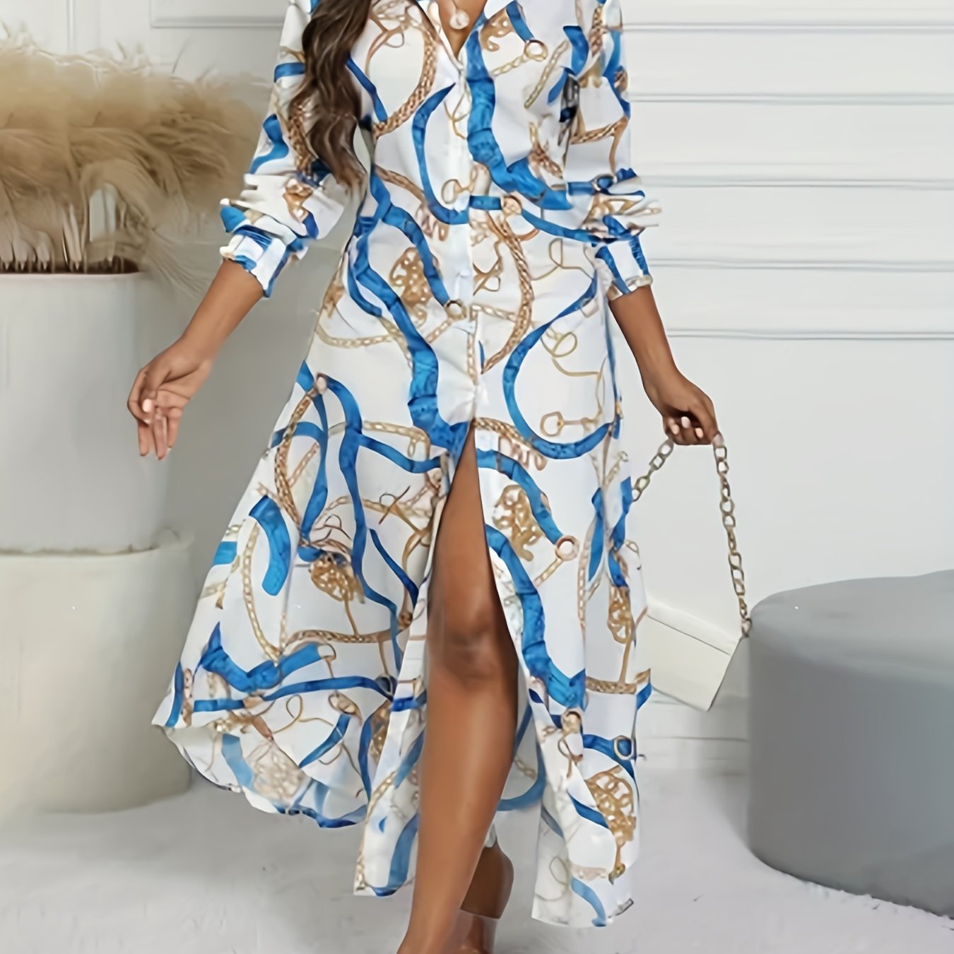 Chain Print T-Shirt Dress - Women - Ready-to-Wear