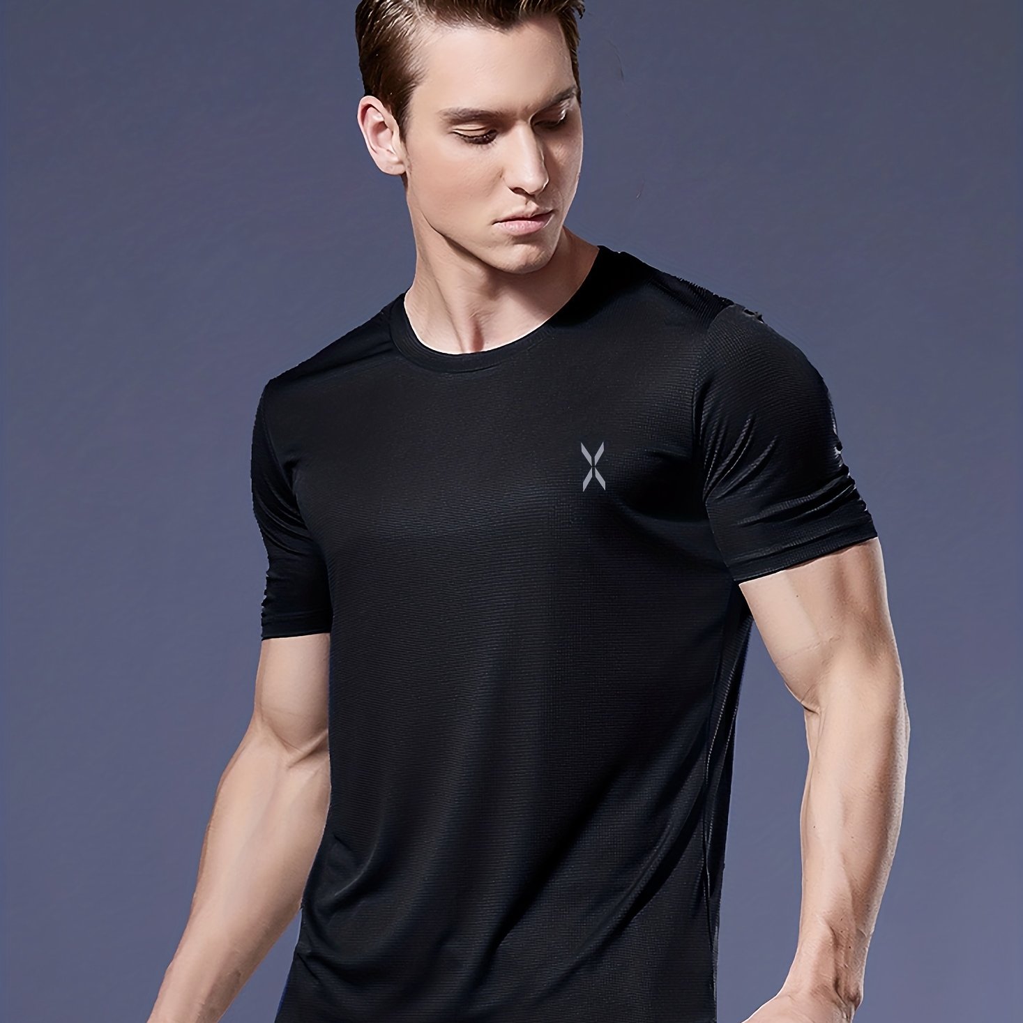 TEMU Men's Short Sleeve Ultralight Athletic T-shirt: Quick Drying Lightweight Performance For Running, Training, Fitness & Gym Workouts