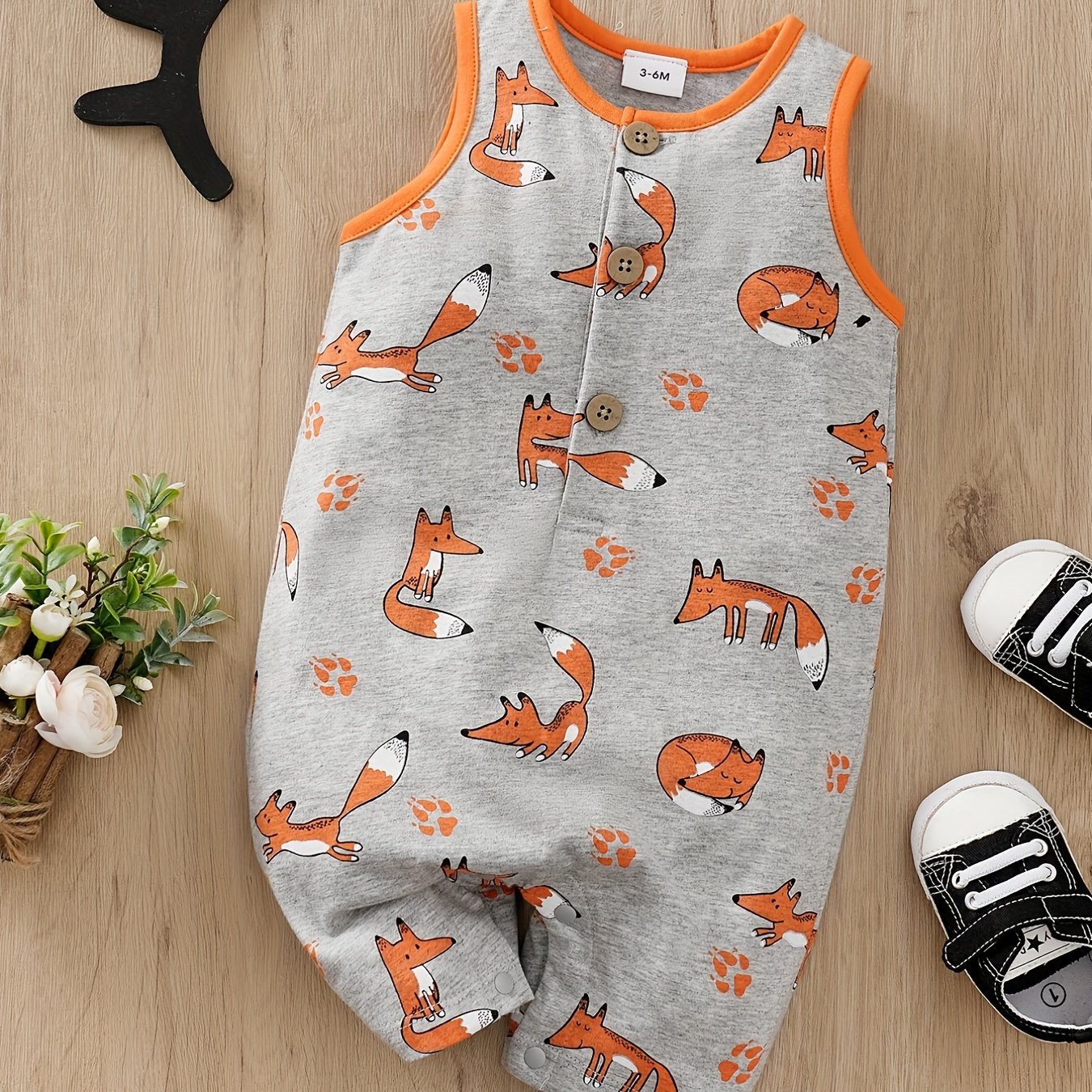 Baby Boys Cotton Sleeveless Romper Temu Canada