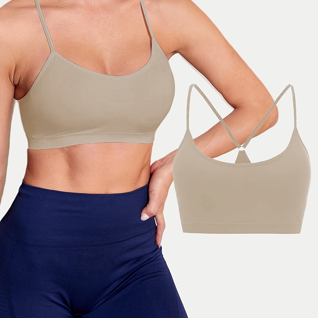 Intimates Sports Bras, Lightly Padded Antibacterial Racer Back Sports Bra  for Women at