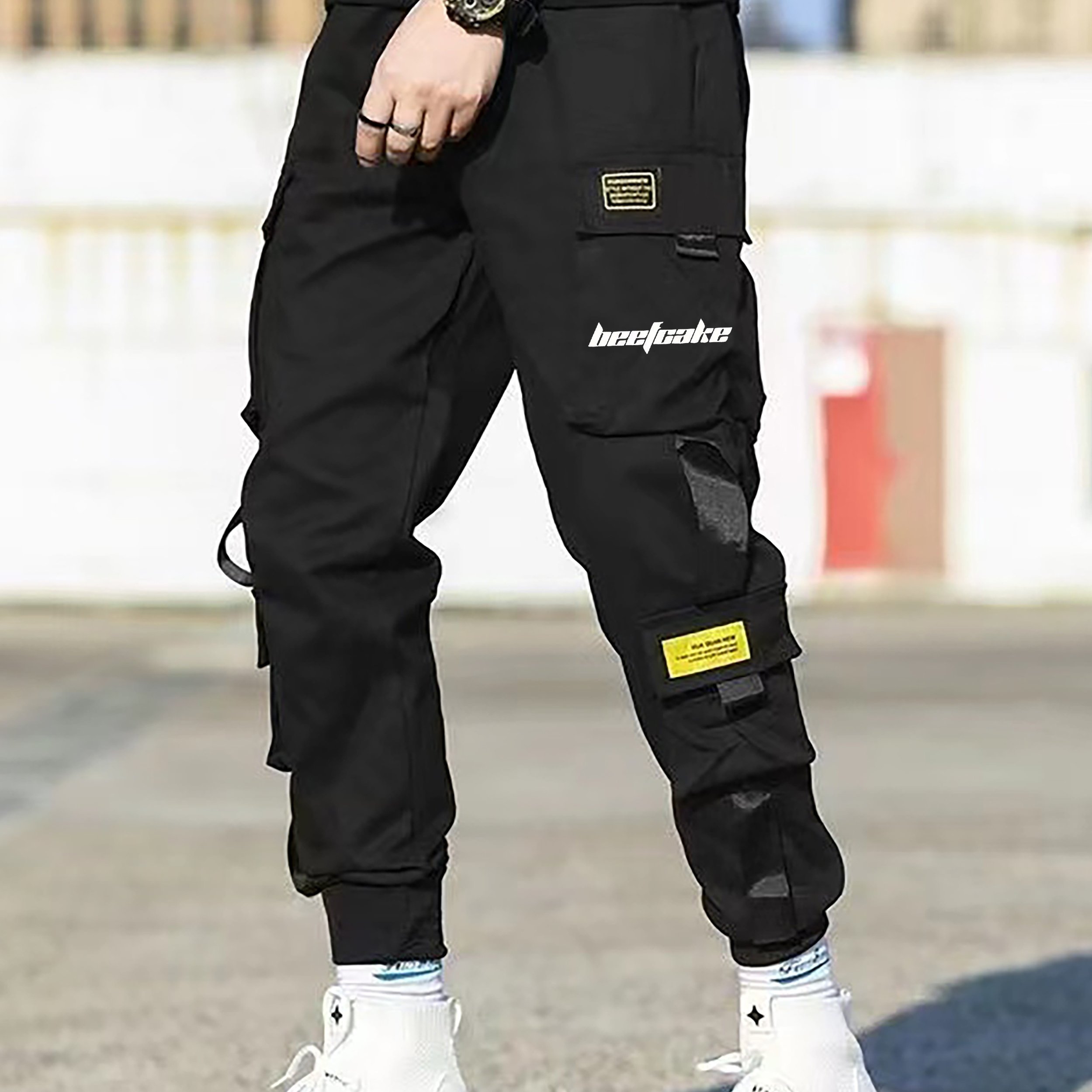 New Style Hip Hop look denim jeans multiple cargo pocket pant jeans fo –  Tahamco