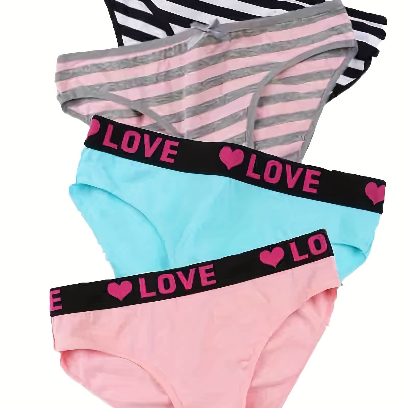 Sporty Panties Letter Print Striped Gym Fitness Intimates - Temu Canada