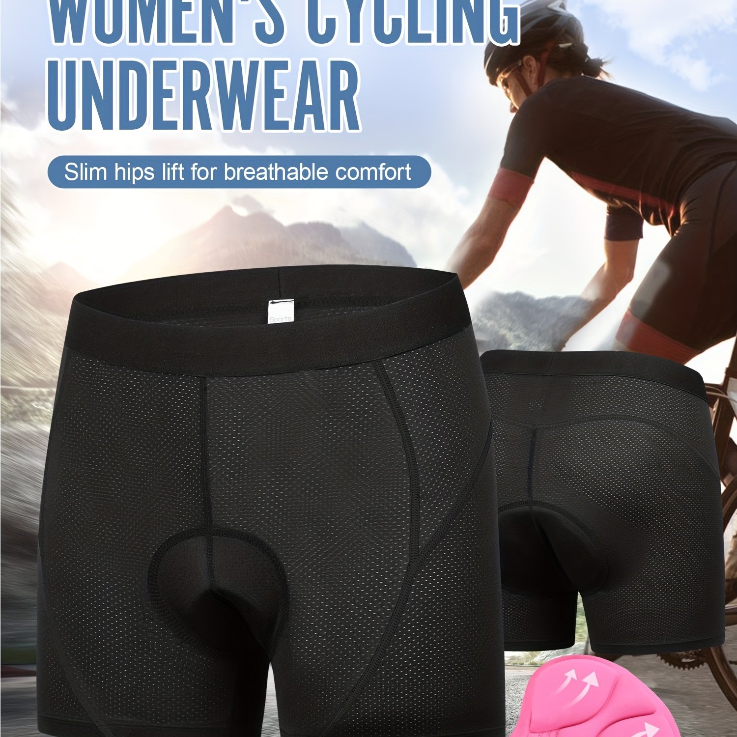 Women's Cycling Shorts Bike Shorts and Cycling Underwear with  High-Elasticity and Highly Breathable 4D Padded