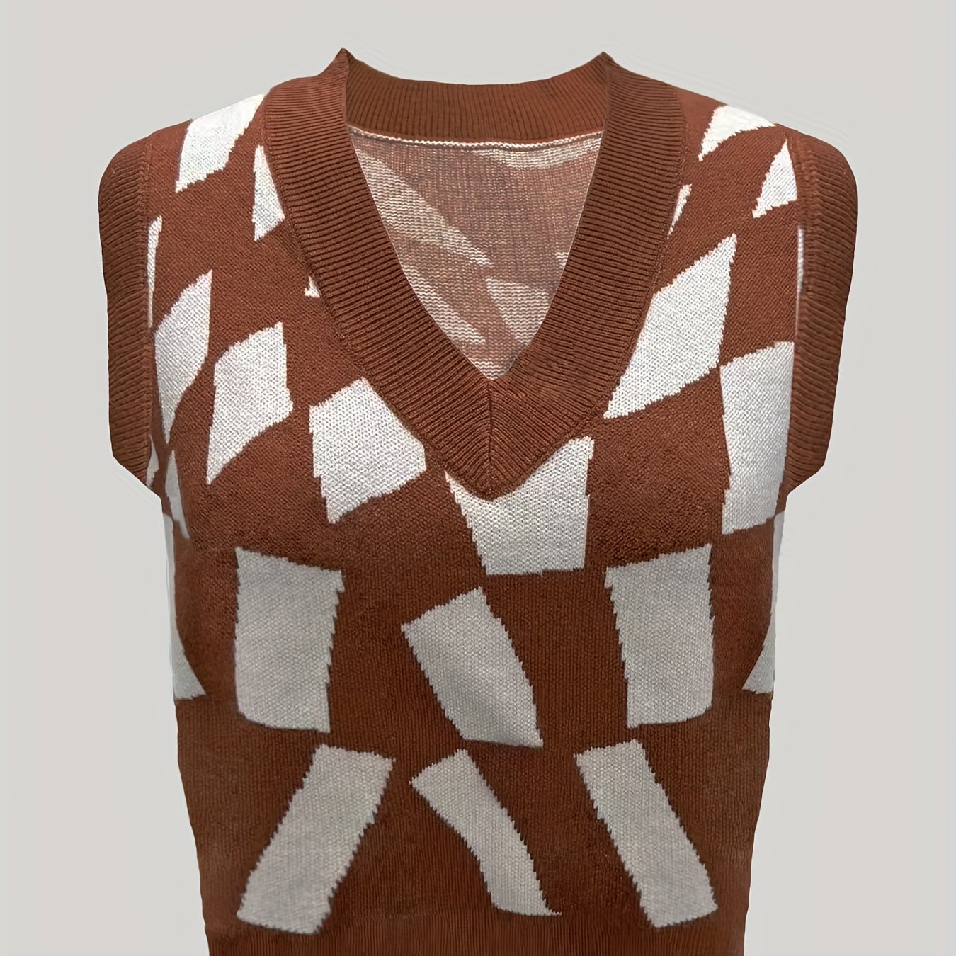 Trimecca - Argyle Print Sweater Vest