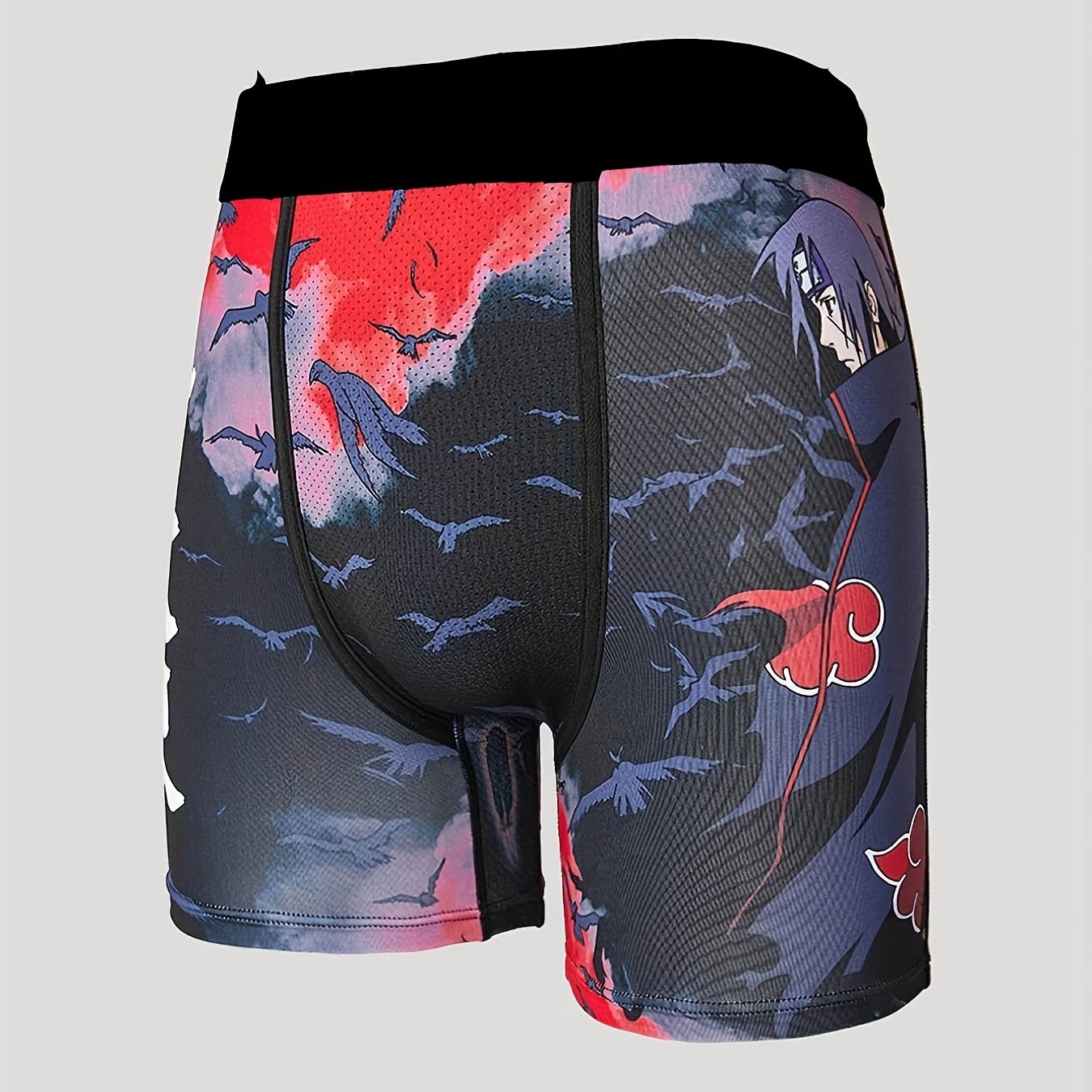 Men's Red Lips Print Long Boxers Briefs Shorts Breathable - Temu