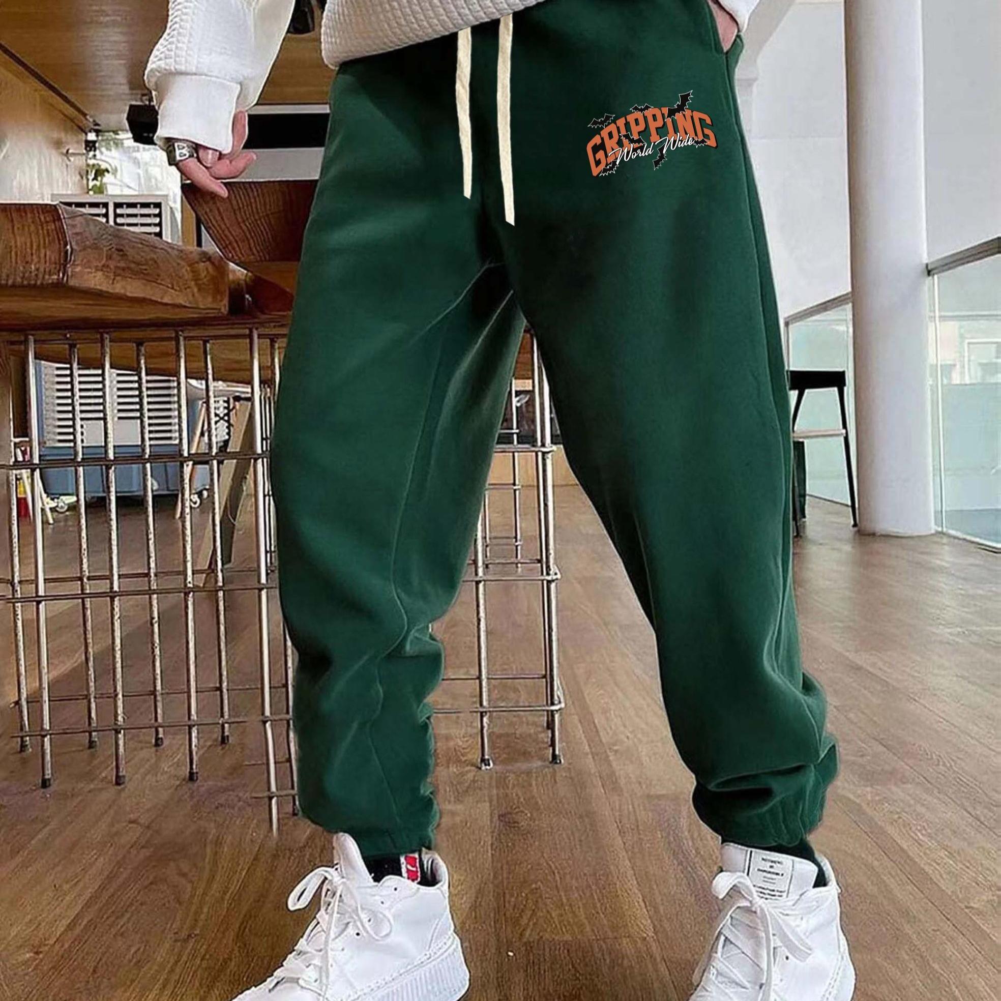 Men's Trendy Graphic Print Joggers Spring Fall Outdoor - Temu