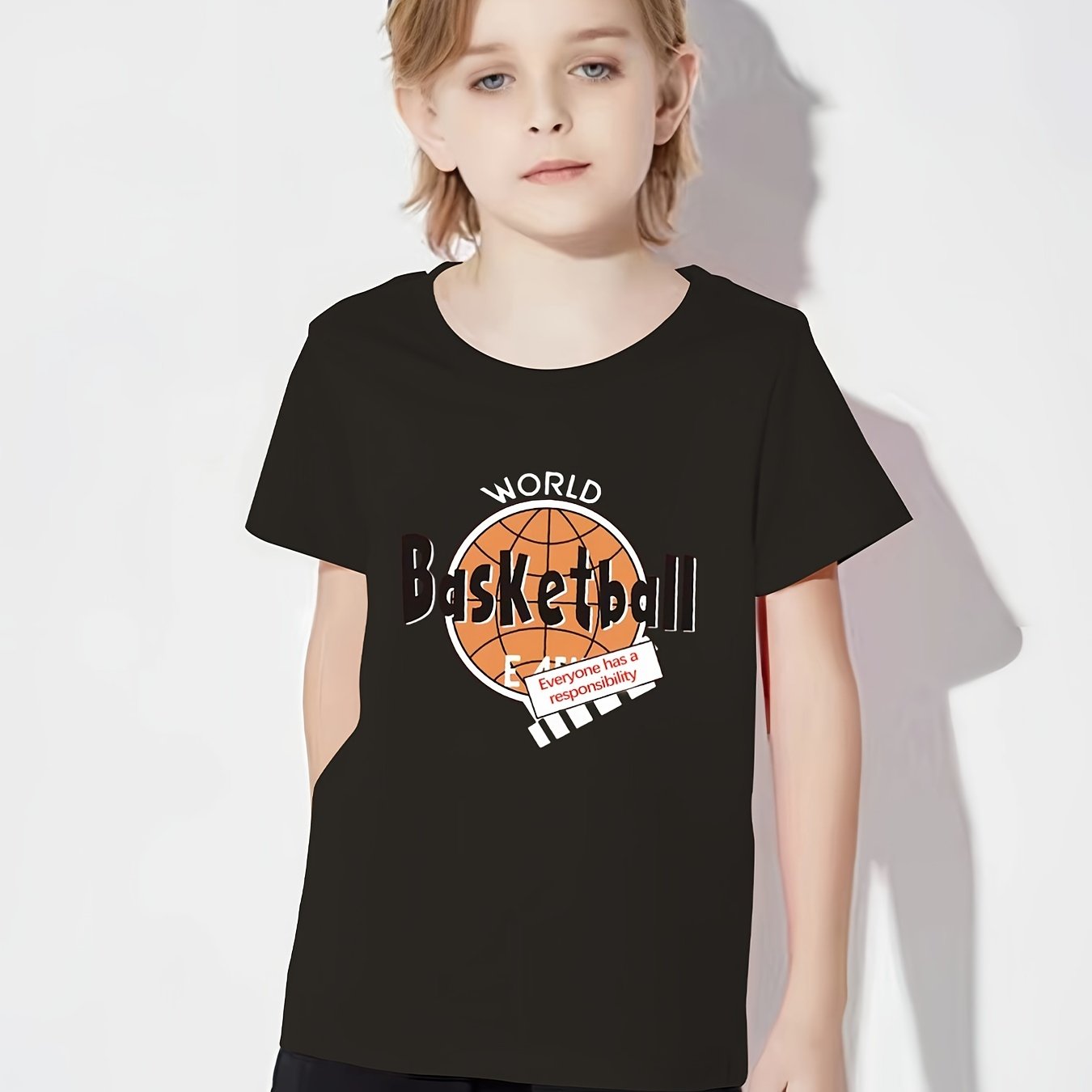 Creative Basketball Print T Shirts For Boys Cool Lightweight And Comfy  Summer Clothes - Kids' Fashion - Temu Bahrain