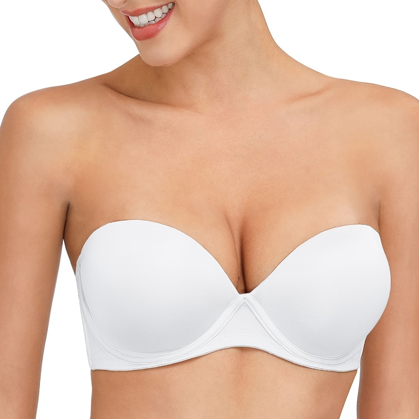 Strapless Bandeau Bra Comfy Soft Push Intimates Bra Women's - Temu