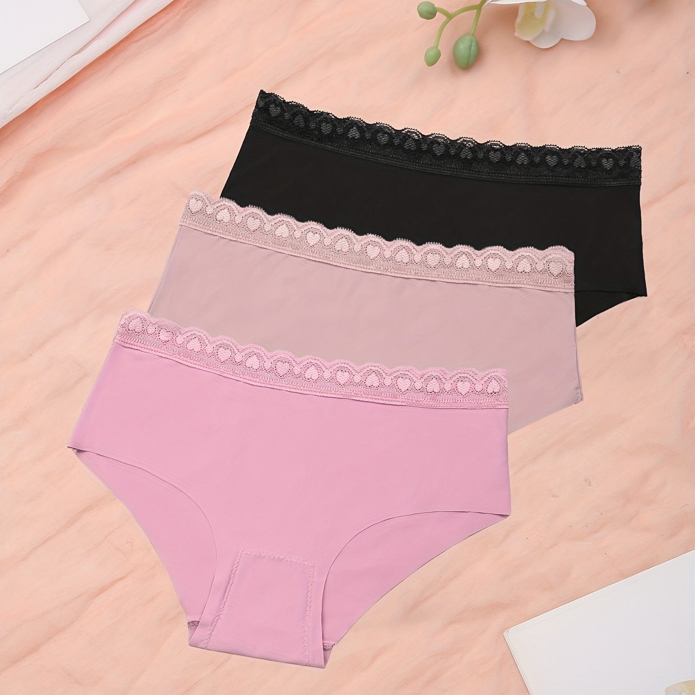 Simple Solid Hipster Panties Comfy Breathable Stretchy - Temu Czech Republic