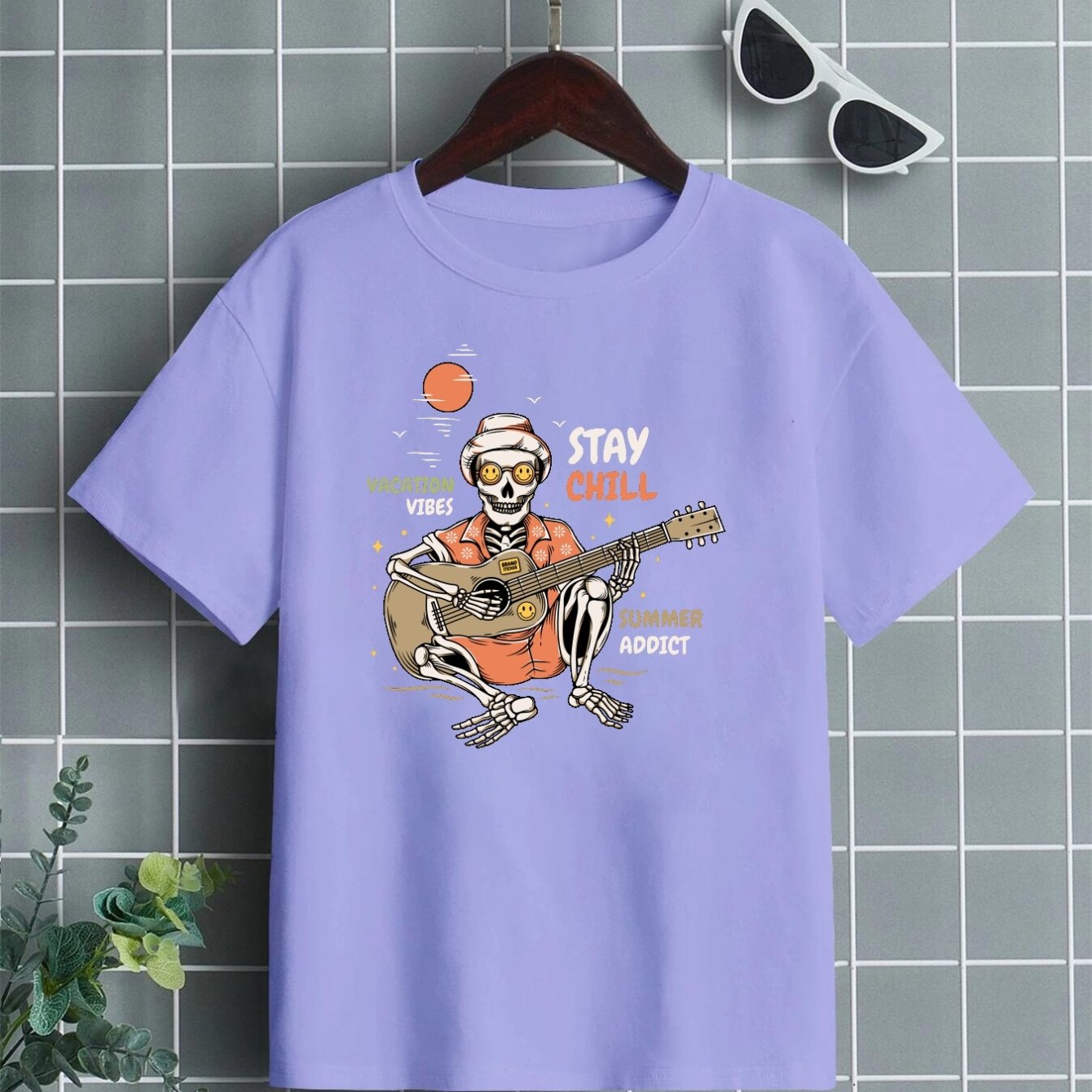 Cool Hip hop Skull Skeleton Play The Guitar - Temu