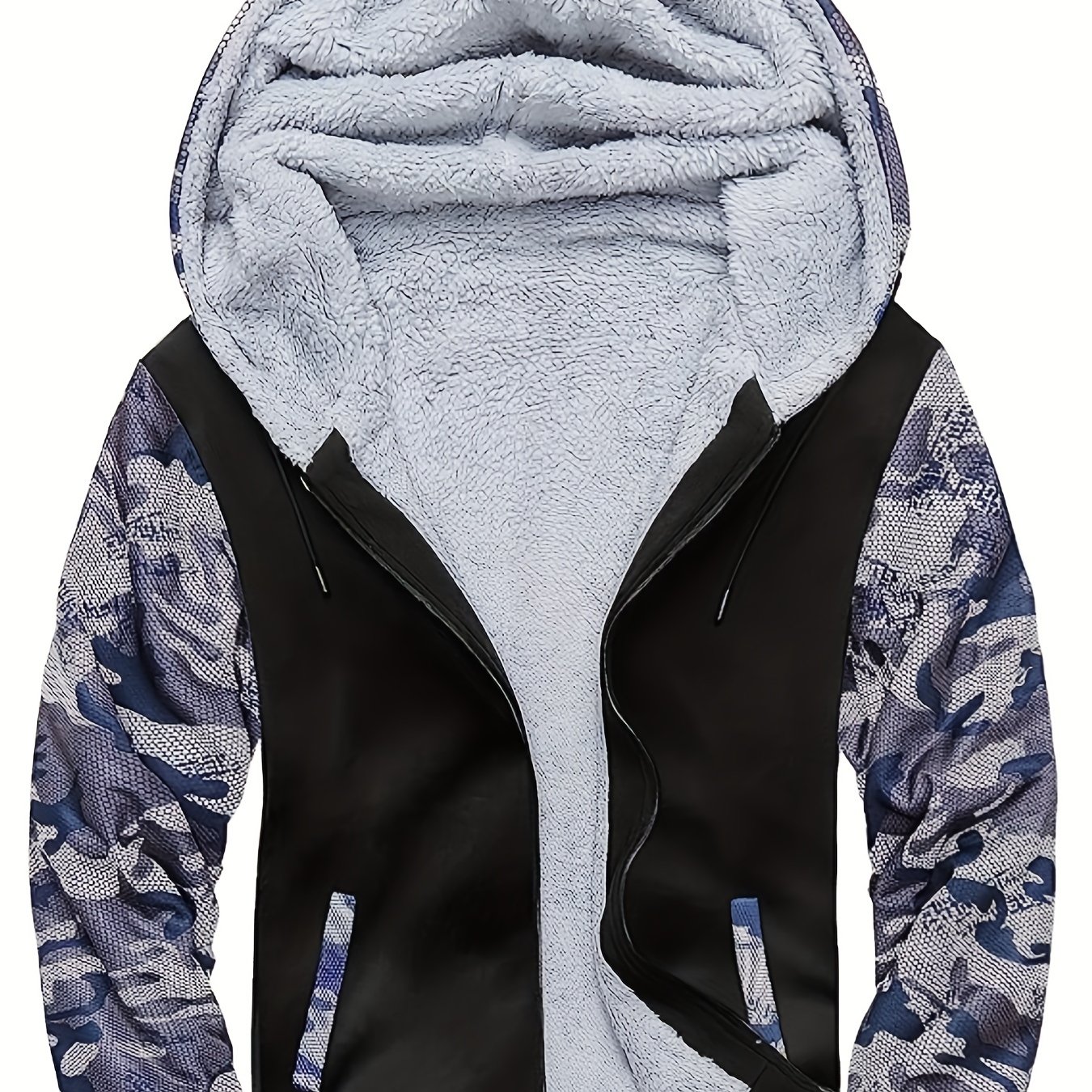 AMDBEL Thermal Hoodies for Men Zip Up, Winter Jackets for Men