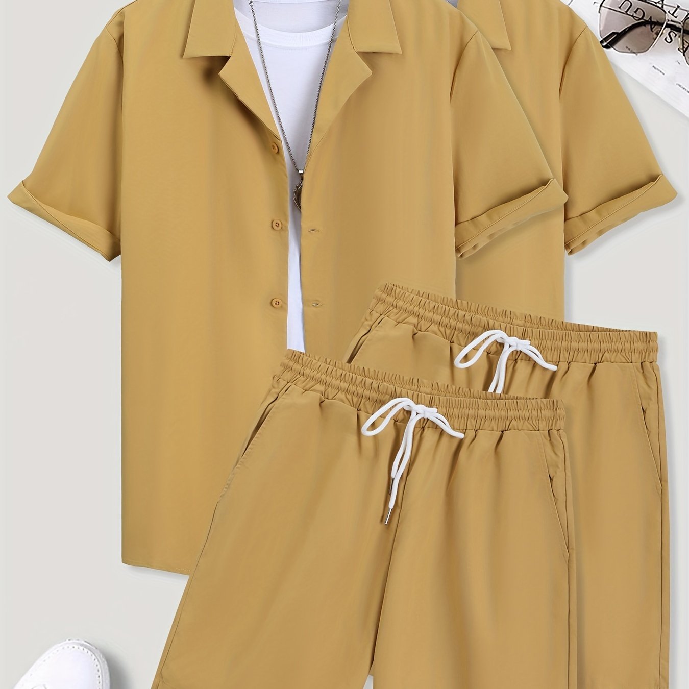 plus size men's woven suit shirt set size - Temu Canada