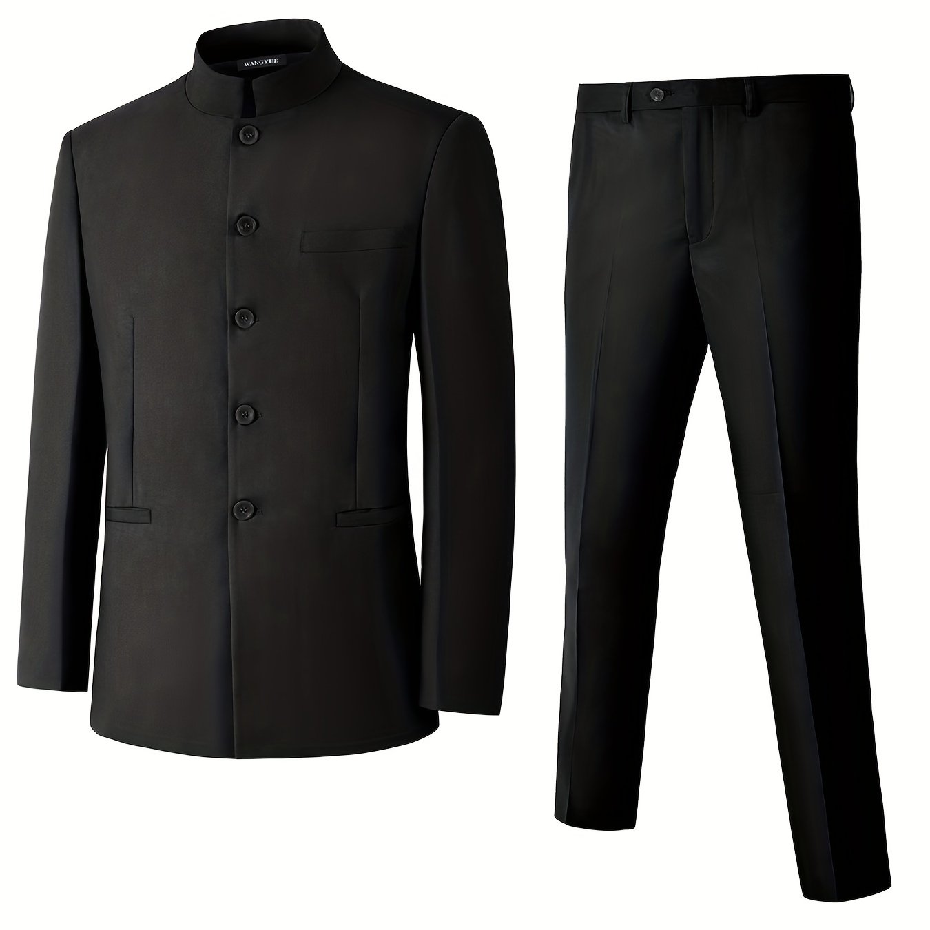 Mens Suits 2 Piece Pinstripe Suit Double Breasted Blazer And Pant For 