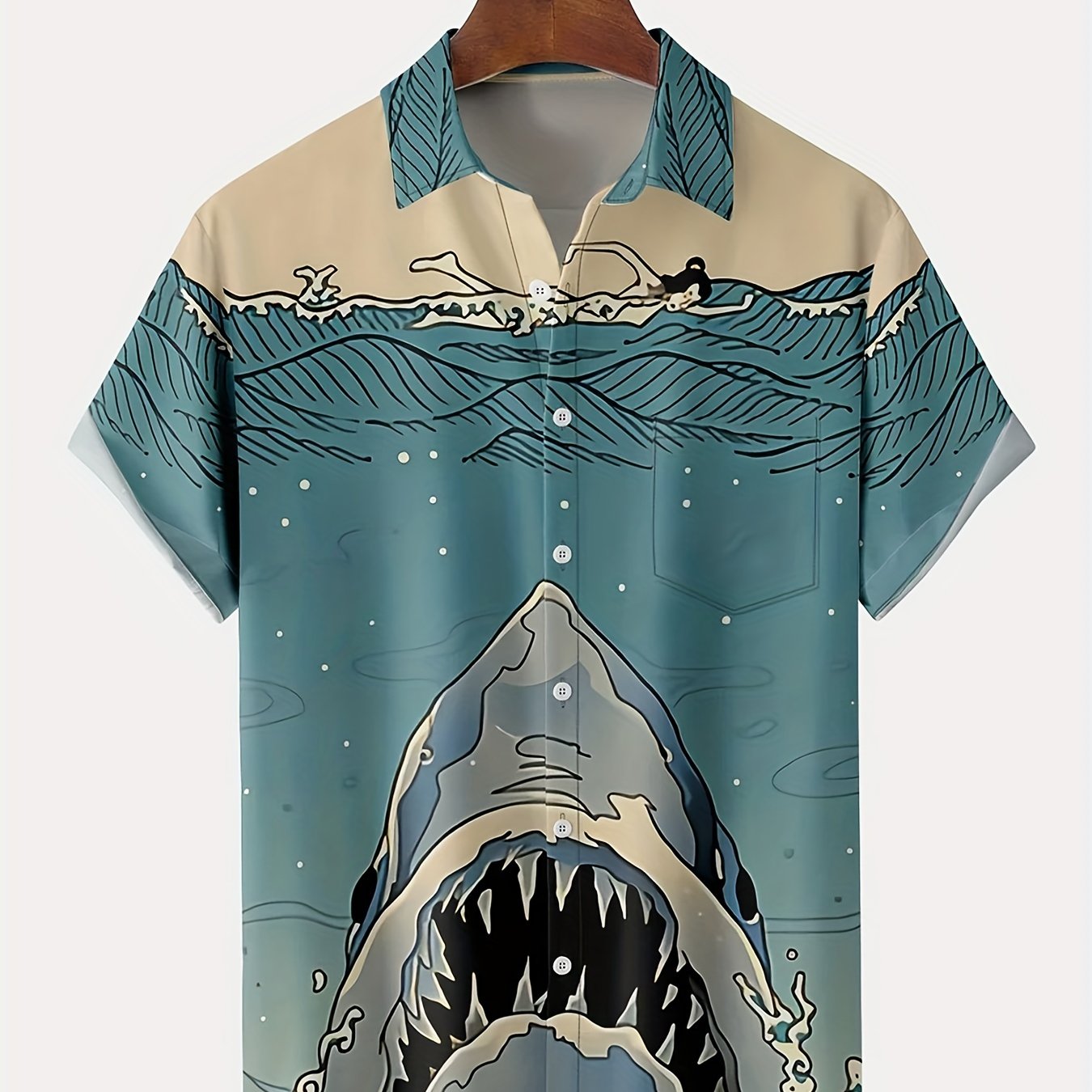 plus size mens hawaiian shirts for beach retro ukiyo e pattern printed short sleeve aloha shirts oversized casual loose tops for summer