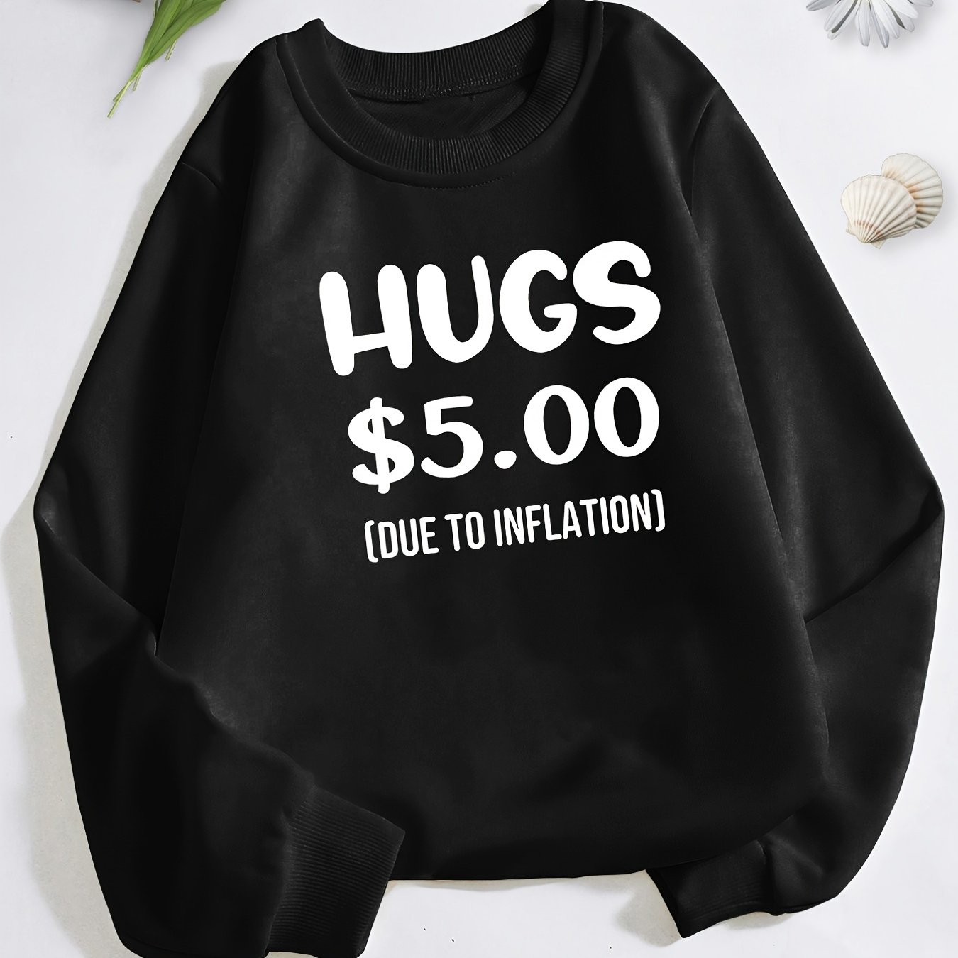 funny hugs dollars print boys casual creative pullover Temu