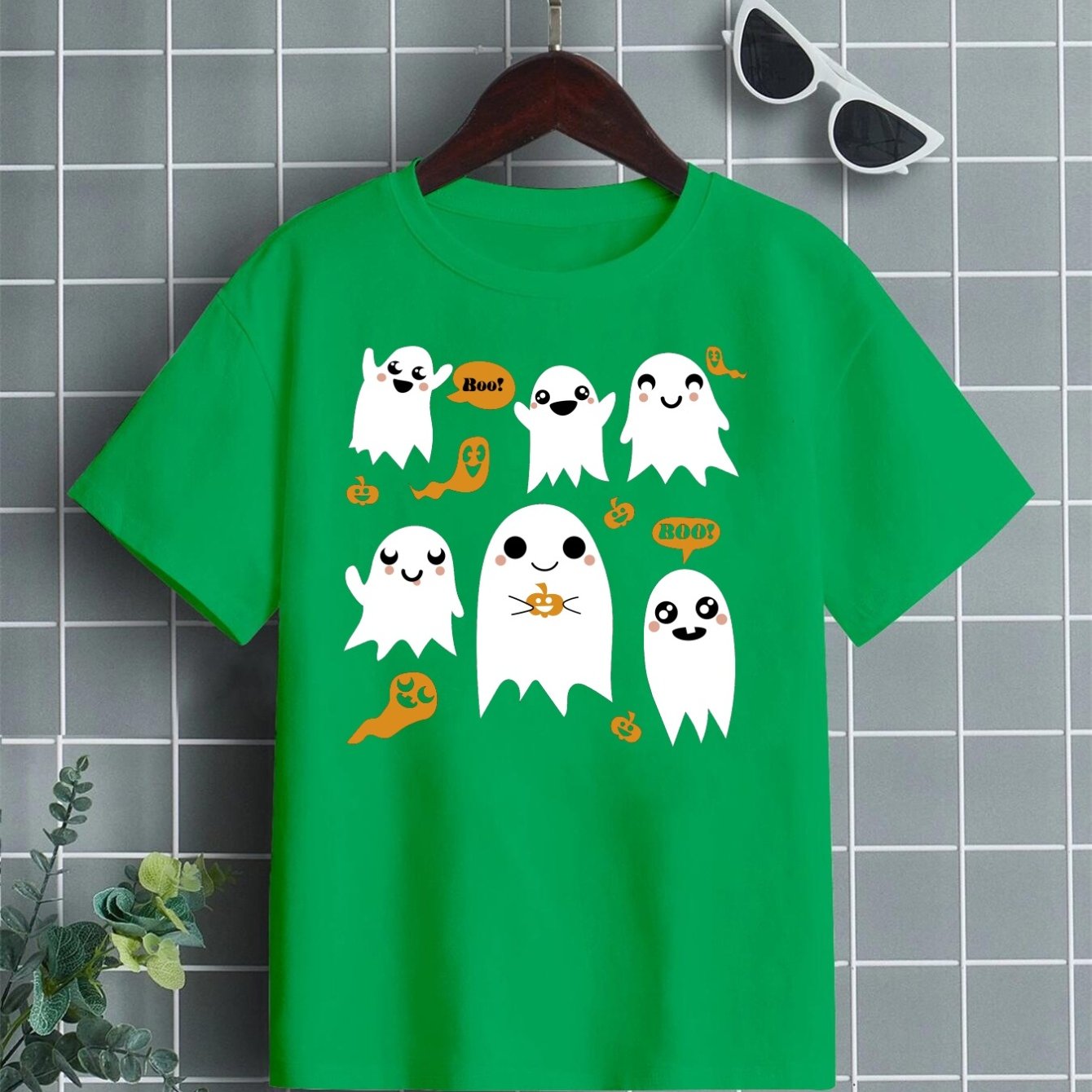 Camiseta Básica Ghost Happy Halloween Desenho Fantasma Blusa