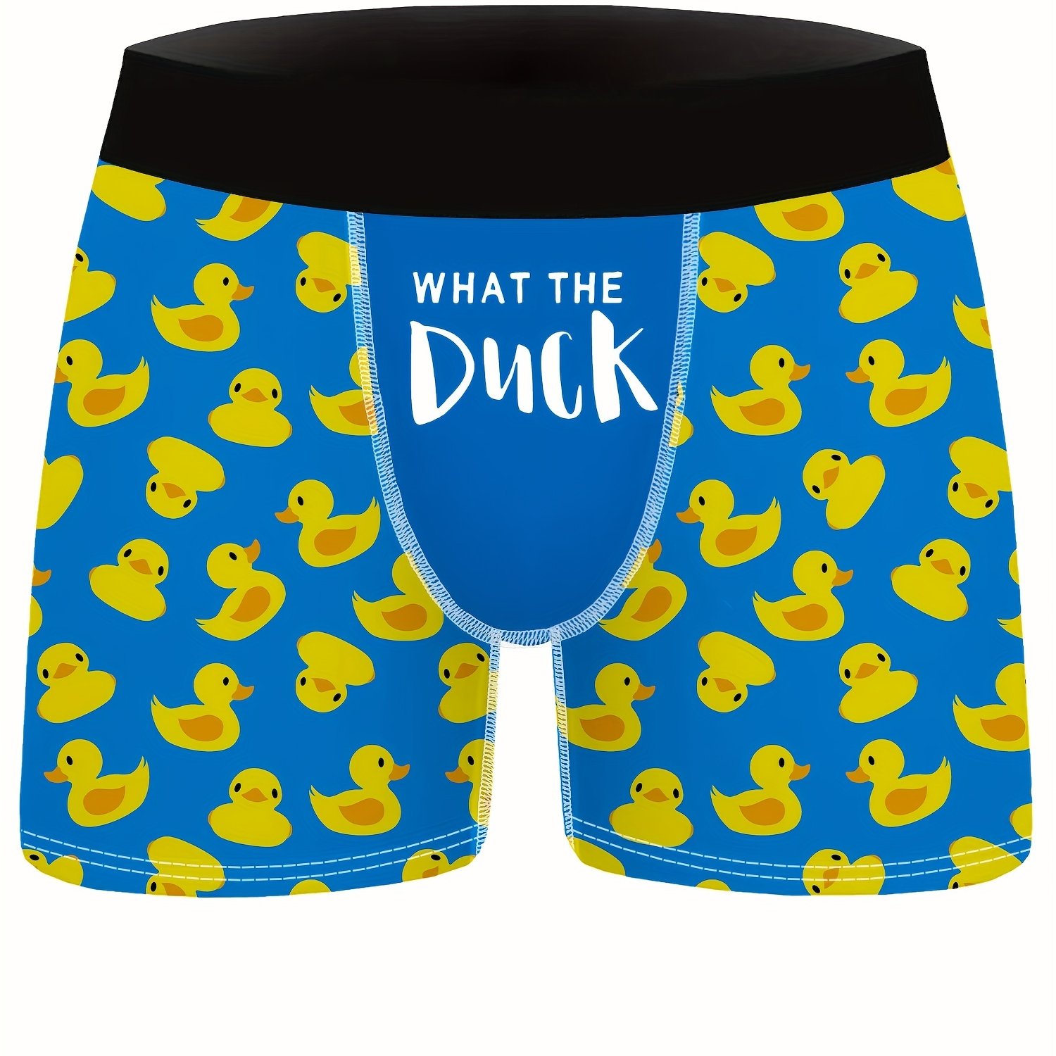 Yellow Duck Pattern, Men's Stretch Boxer Briefs, Breathable Comfy Underwear