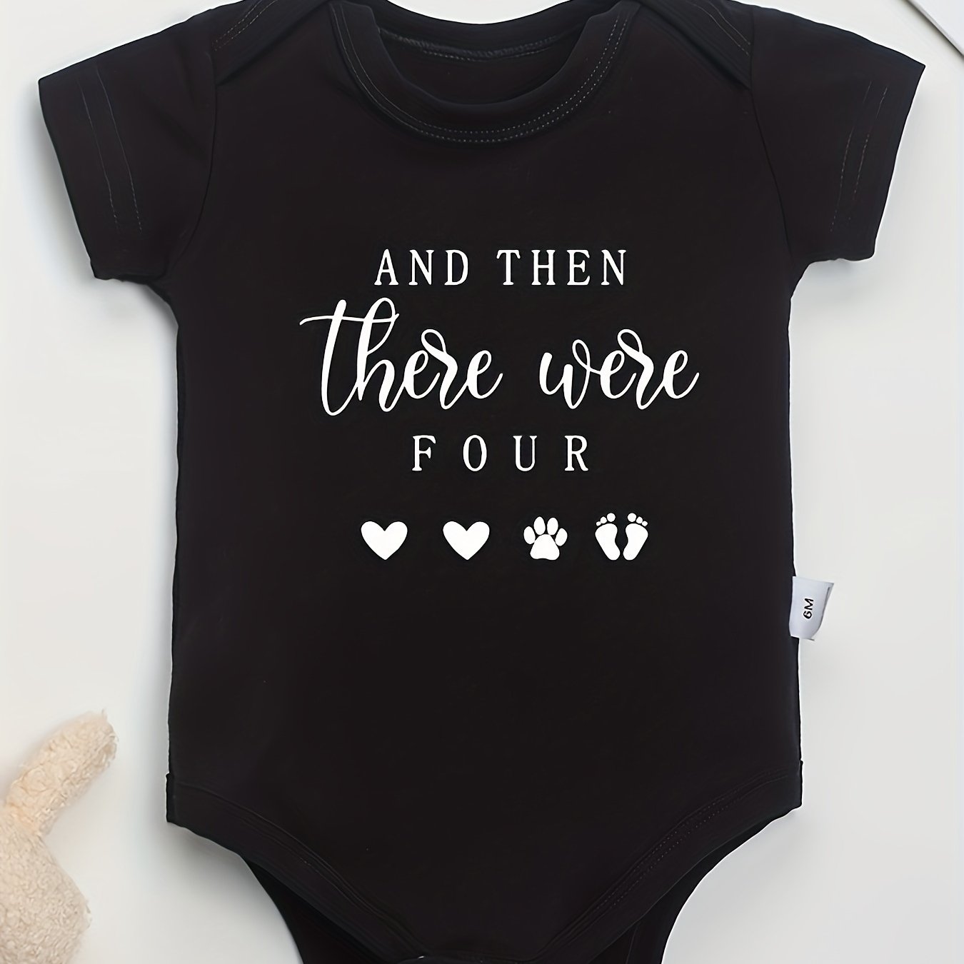 Pregnancy Announcement Onesie - And then there were Four (4