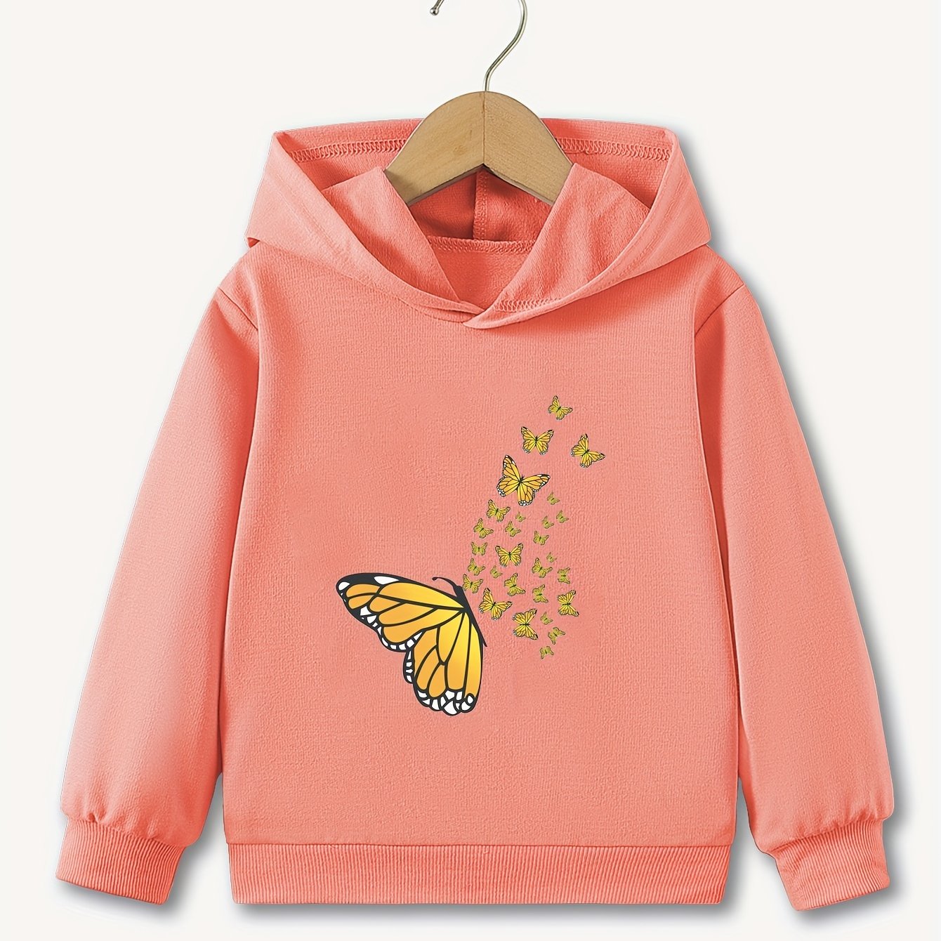 Gibobby Designer Hoodies Teen Girls Hoodie Butterfly Print