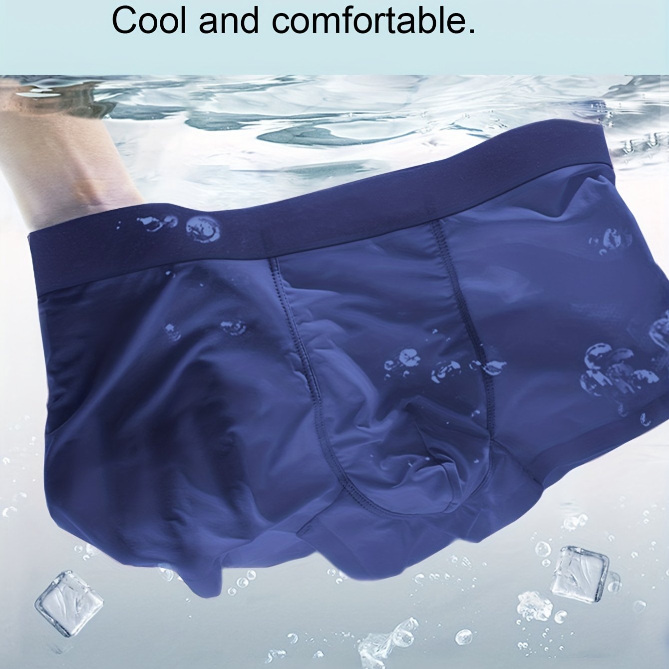 Men's Mesh Breathable Ice Silk Comfortable Boxer Briefs Underwear, Extend  Running Tight Wear-resistant Sports Underwear