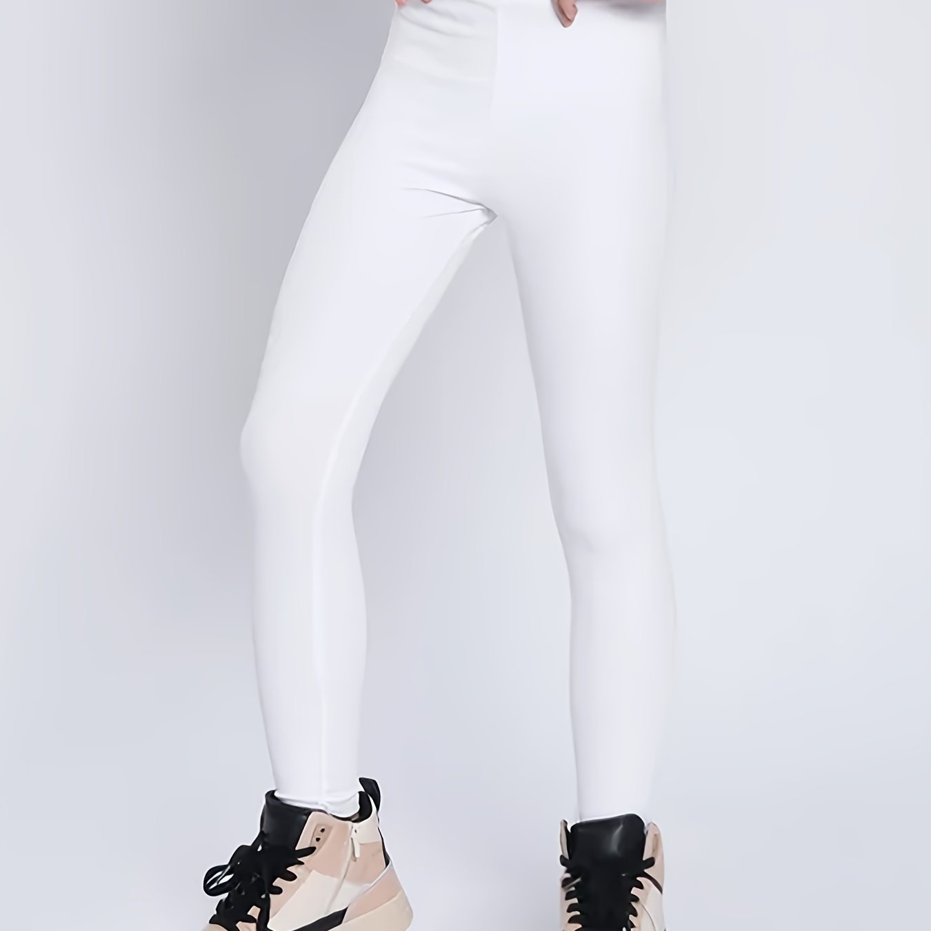  HJKOGH Women's Stretch Pants Imitation Denim Leggings Skinny  Calf Length Pant 3/4 Slim Short Leggings (Color : White, Size : XX-Large) :  Clothing, Shoes & Jewelry