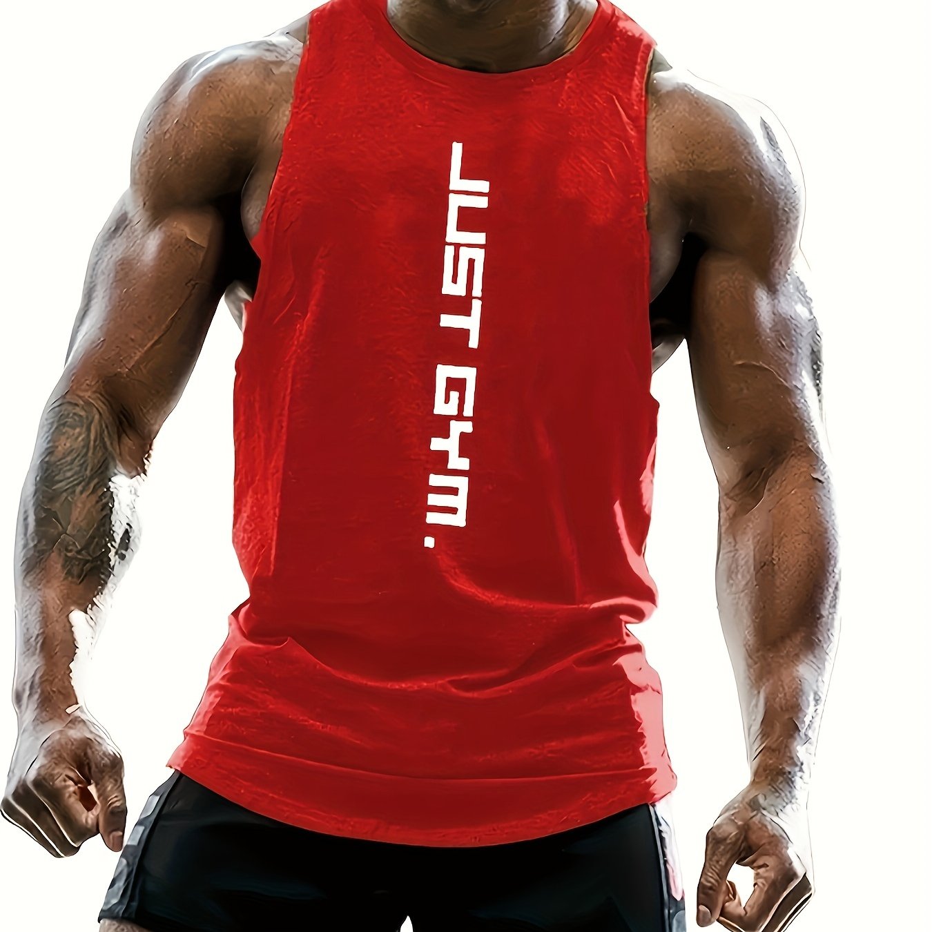  Gym'' Print Men's Tanktop Comfy Sleeveless Shirt Running - Temu