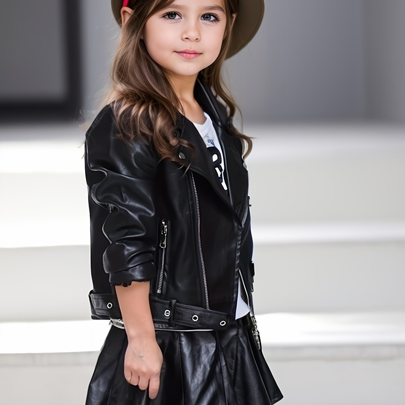 Girls' Spring/autumn Style Lapel -closure Solid Color Jacket
