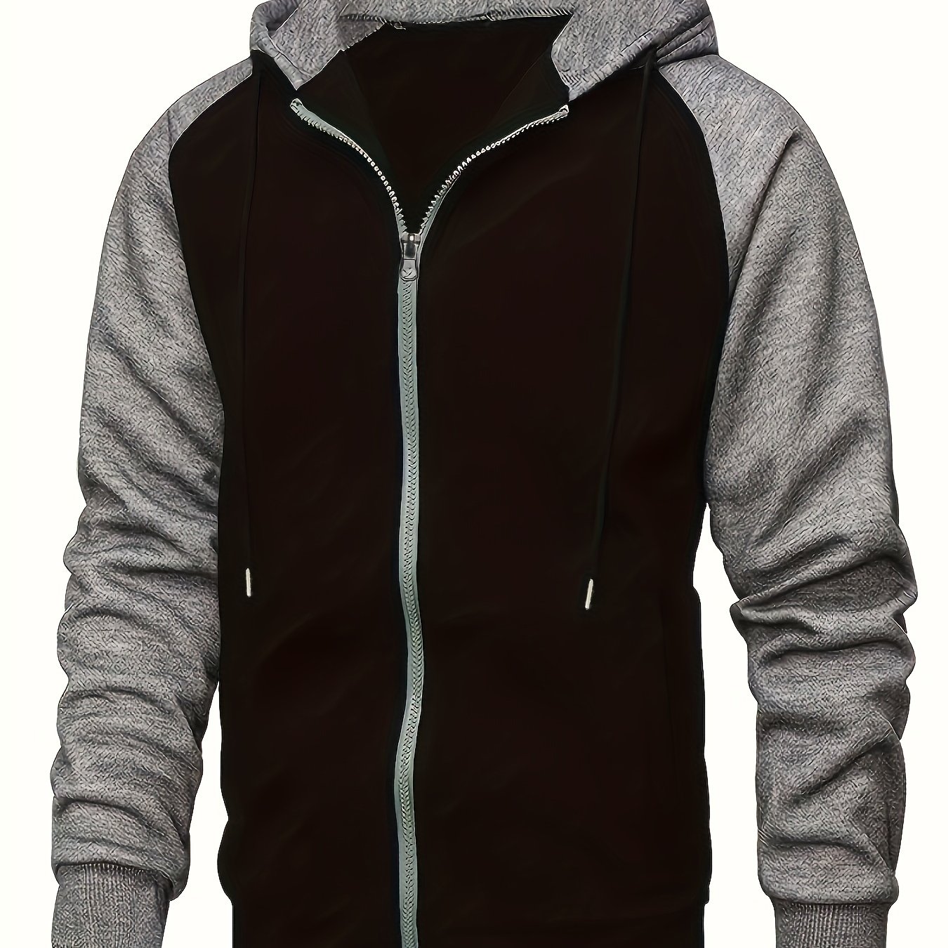 Kaniem Men Color Block Hoodies Autumn and Winter Drawstring