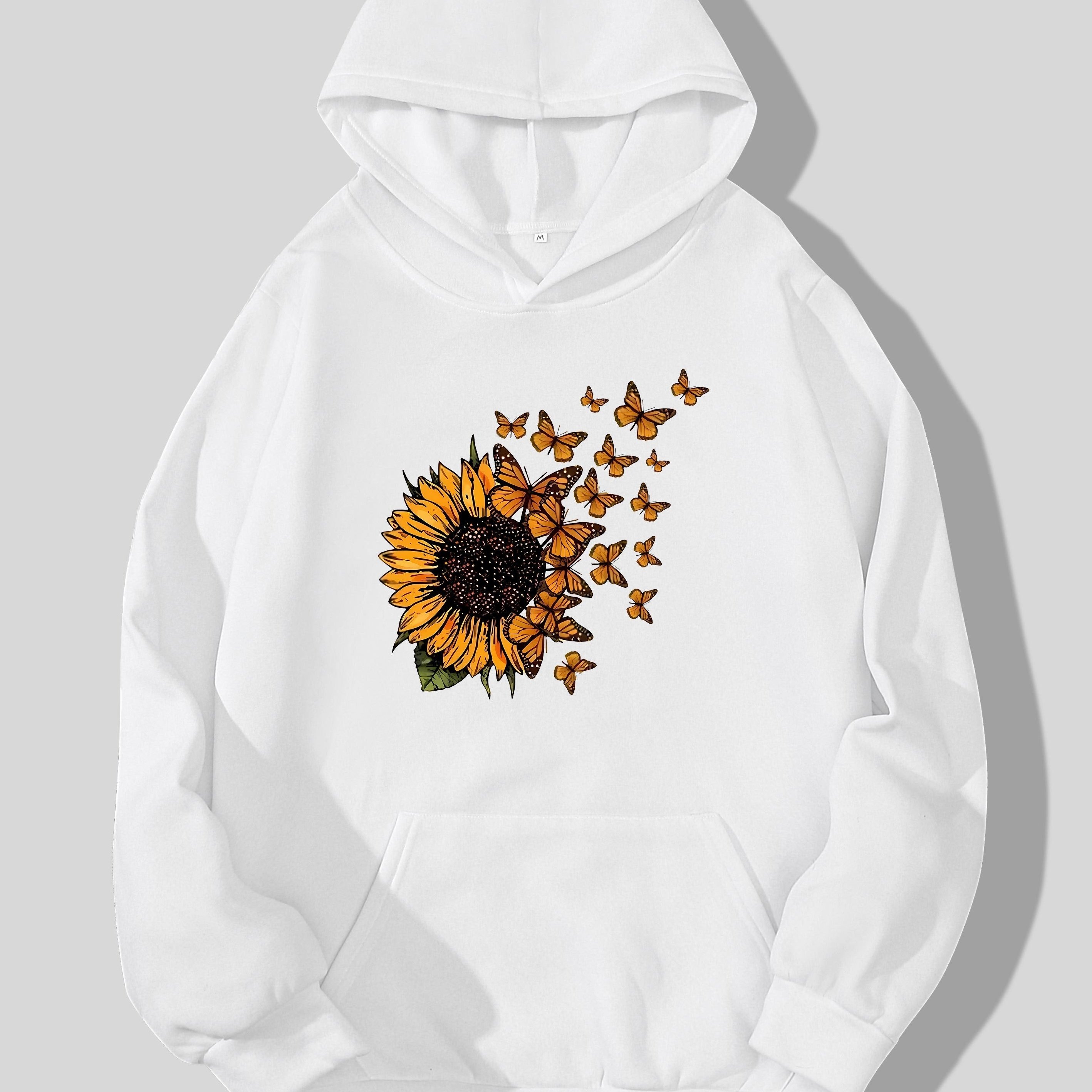 White shop sunflower hoodie