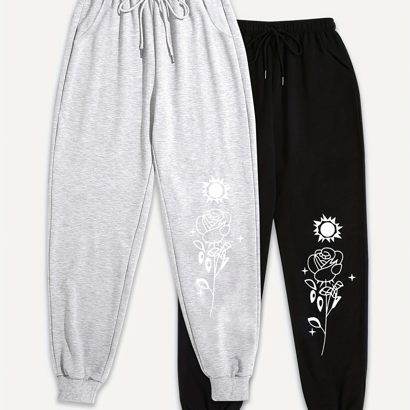 TEMU Plus Size, Black Leggings Women's Fall 2 Pack Small N S Casual Pants