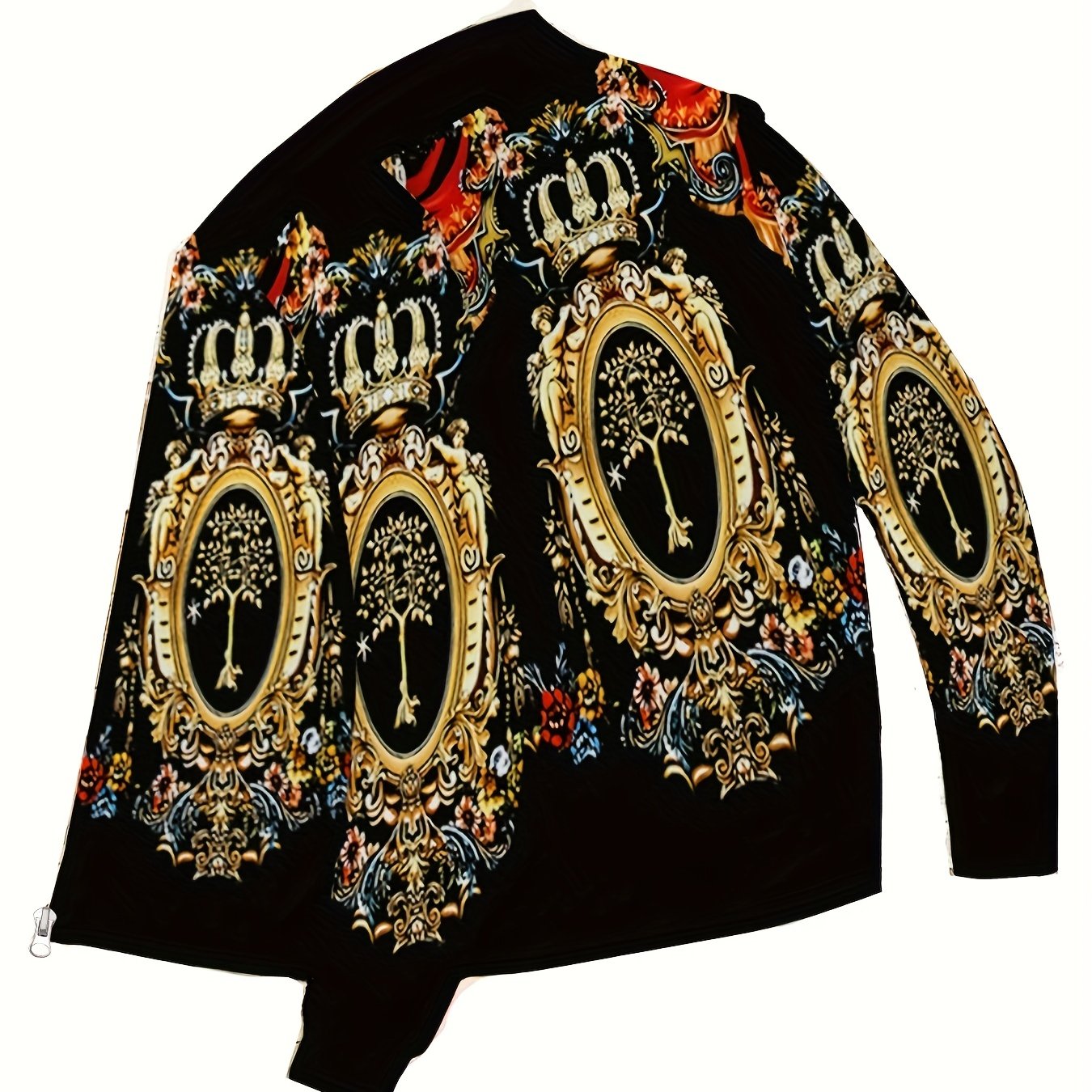 Men's Large Size Printed Jacket Casual Jacket