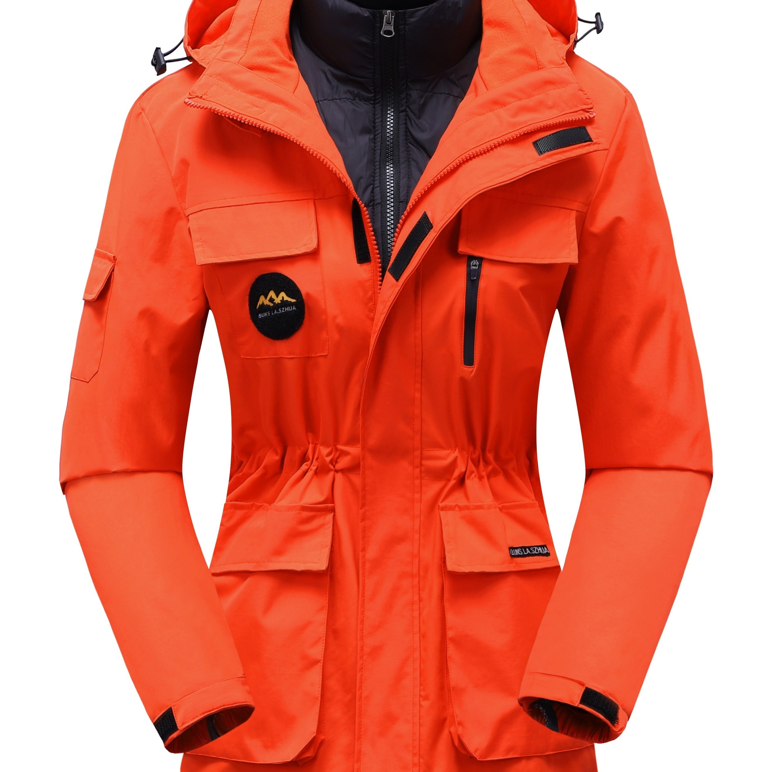 3-in-1 Outdoor Fleece Detachable Punch Jacket, Solid Color