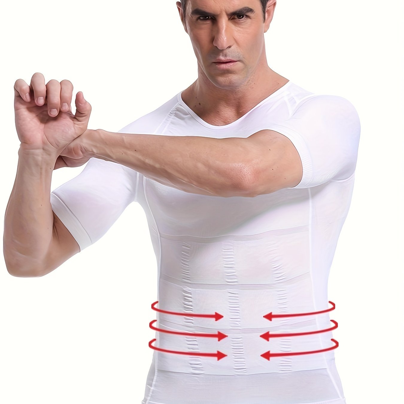 Men's Compression Slimming Shaper Shirt - Temu Qatar